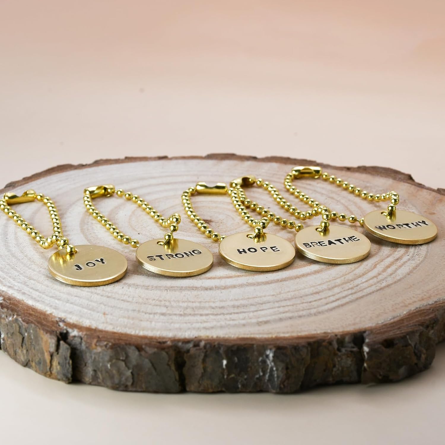 ABBECIAO 3/4 Inch Circle Brass Blanks 14ga. Thick Smooth Edges Brass Round Disc Tags for Metal Stamping and Engraving with One Hole. Pack of 10 - Image 3