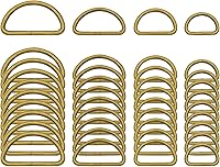 Vista 11 de 20 piezas de anillos en D de 1" (25mm) soldados de metal fuerte bronce semi-circular para collares de mascotas, hardware, bolsas, anillo de hebilla