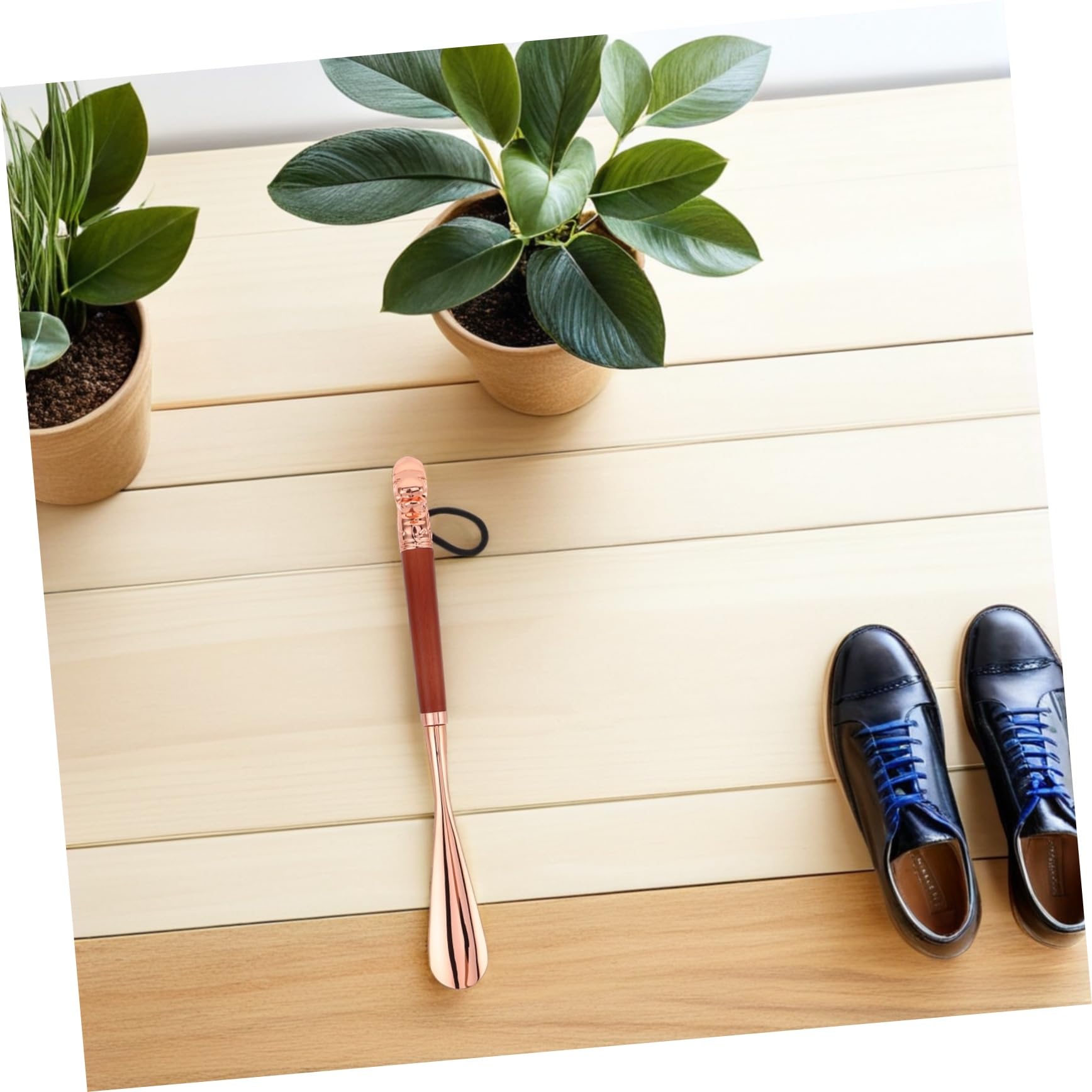 KOMBIUDA Calzascarpe lungo Lega di Zinco Testa di Leone 32 Cm | Design Ergonomico e Robusto, per Casa e Uso Quotidiano, Adatto a Anziani e Persone Disabilità