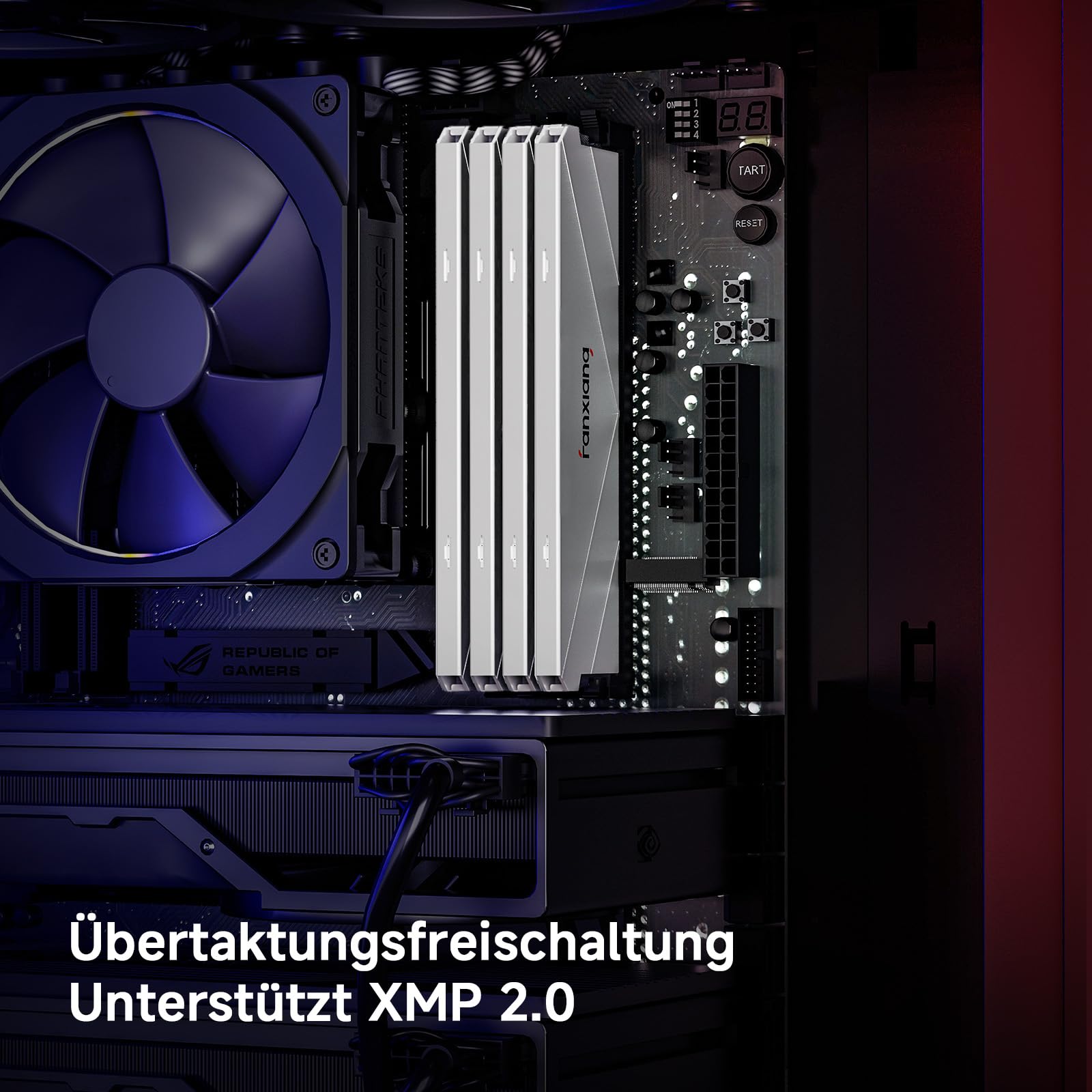 fanxiang DDR4 RAM 16GB (2x8GB) 3200 MHz, CL16 1.35V AMD & Intel XMP 2.0 | 288-Pin UDIMM，Desktop Arbeitsspeicher，Non-ECC，Silber
