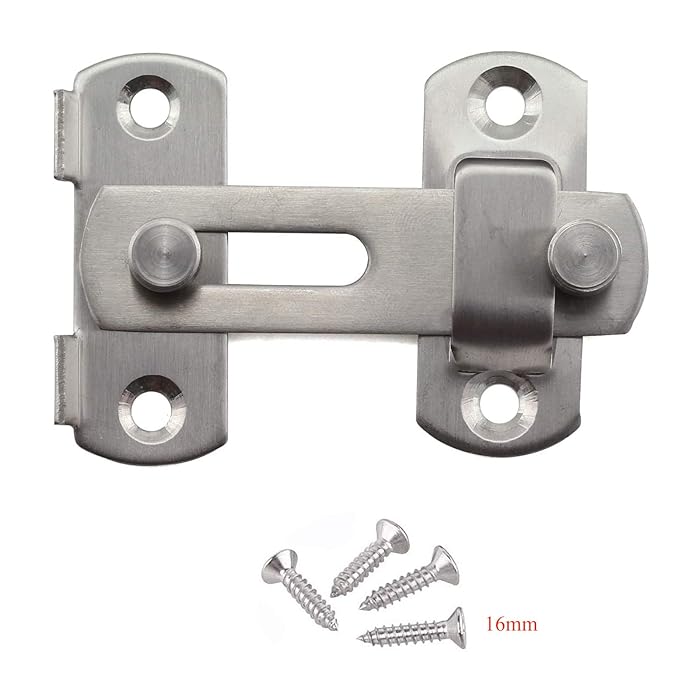 Buy 3Inch Stainless Steel Gate Latch Flip French Door Locks for Pet Dog