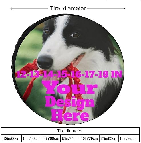 Miniatura 3 de Fundas personalizadas para neumáticos de repuesto para añadir textologotipoimagen, protectores de neumáticos personalizados impermeables a prueba de
