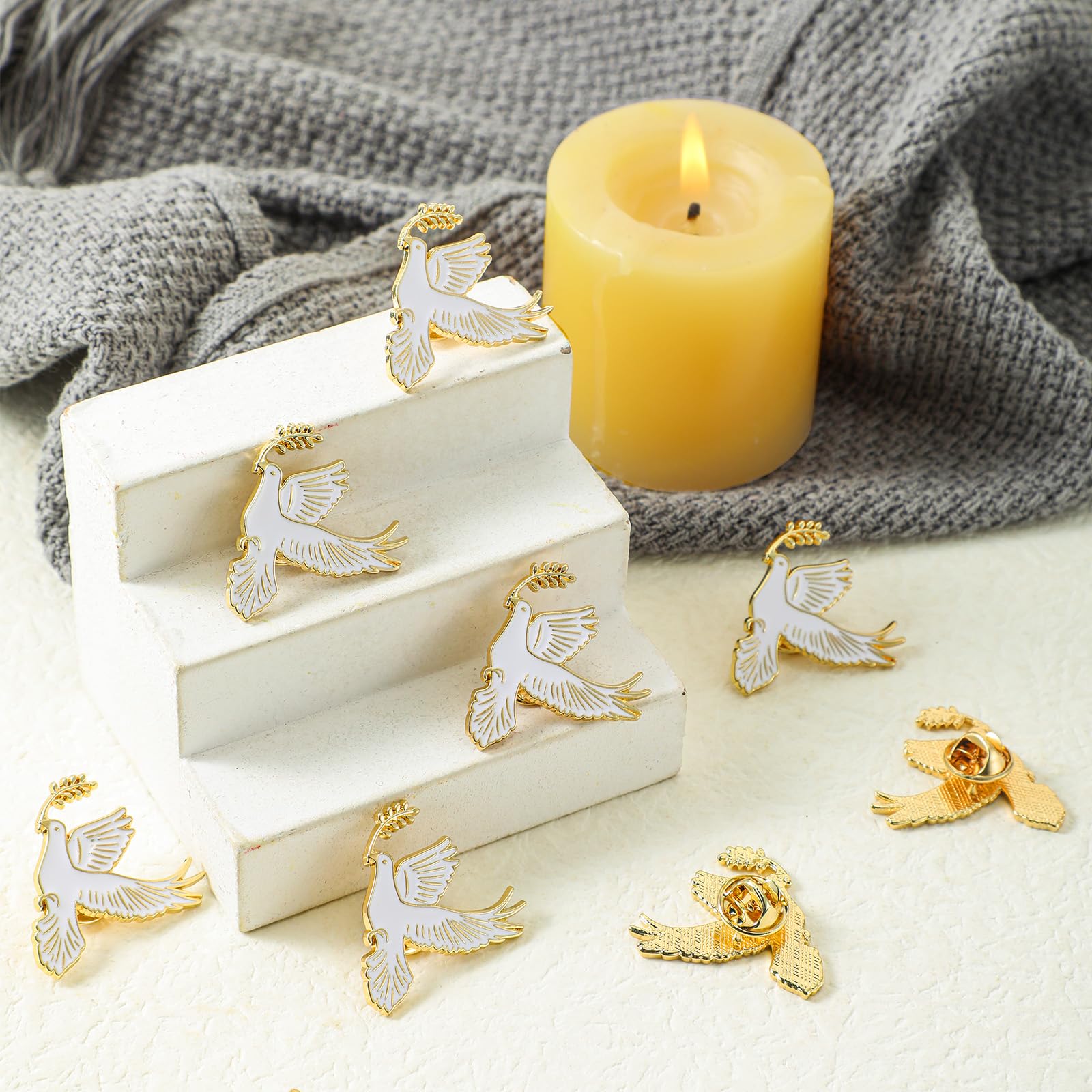 Amazon.com: 50 Sets Dove Pin Bulk Wedding Favors Includes 