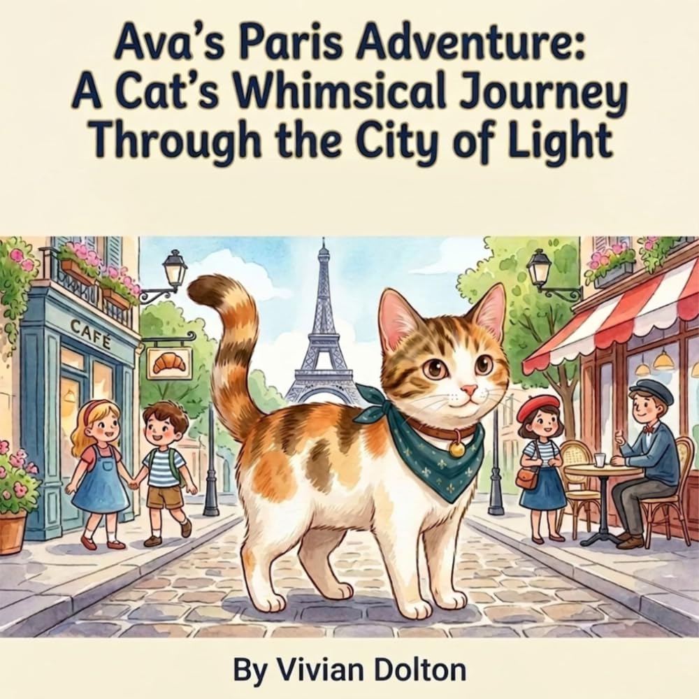 Ava's Paris Adventure: A Cat's Whimsical Journey Through the City of Light