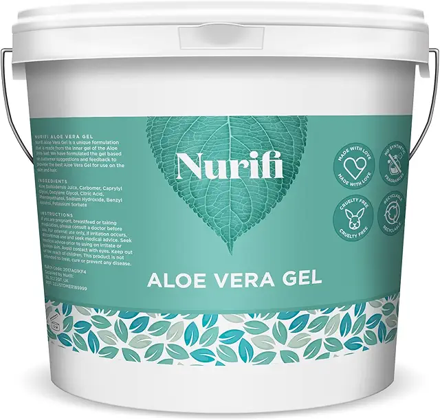 Nurifi 1KG 99% Pure Aloe Vera Gel for Face, Skin & Hair Care