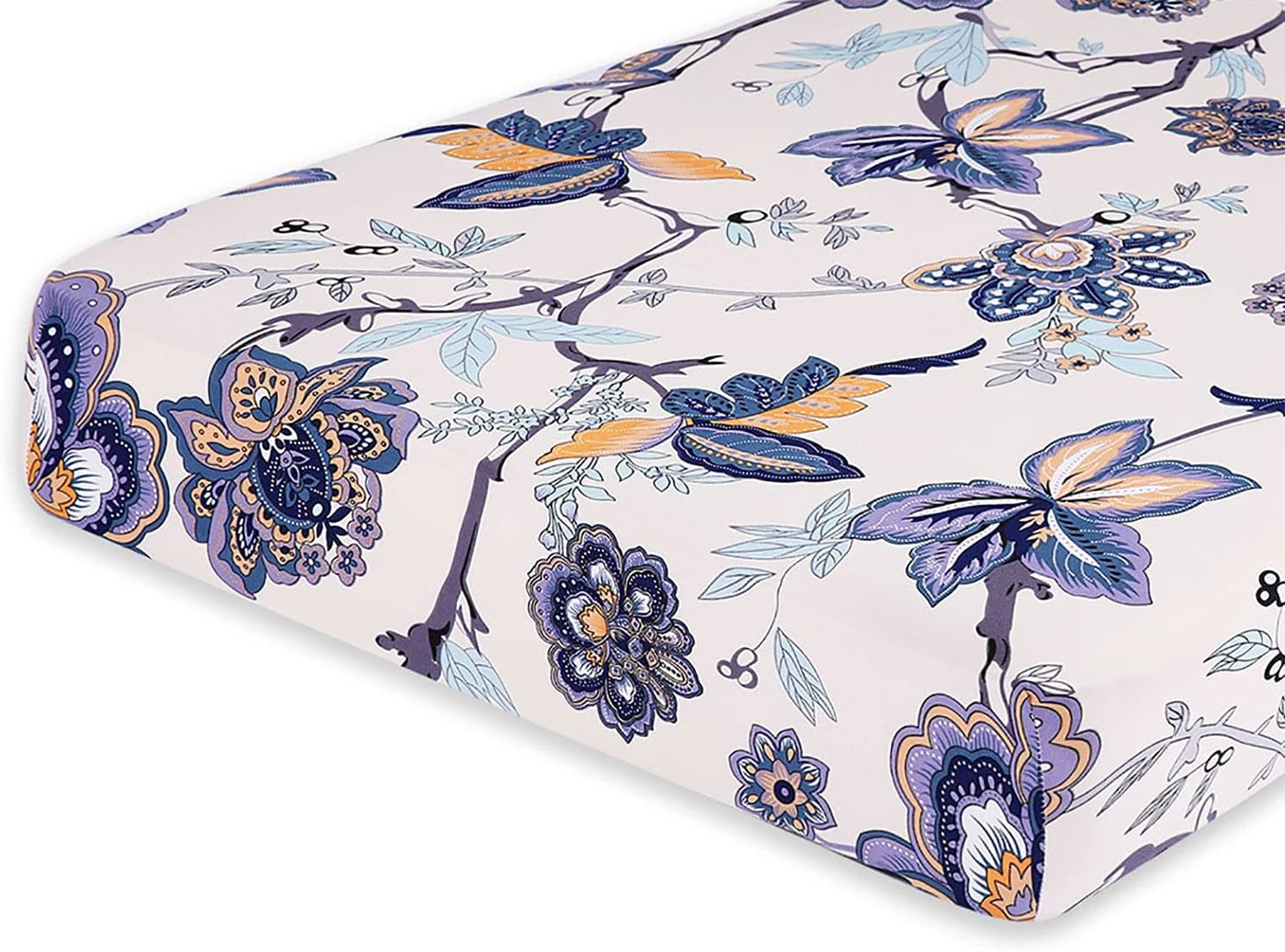 hyha Printed Sofa Couch Cushion Covers Replacement Couch Seat Covers Stretch Sofa Seat Cover Furniture Protector Sofa Slipcover Soft Flexibility with Elastic Bottom (Large,Vintage Flower)