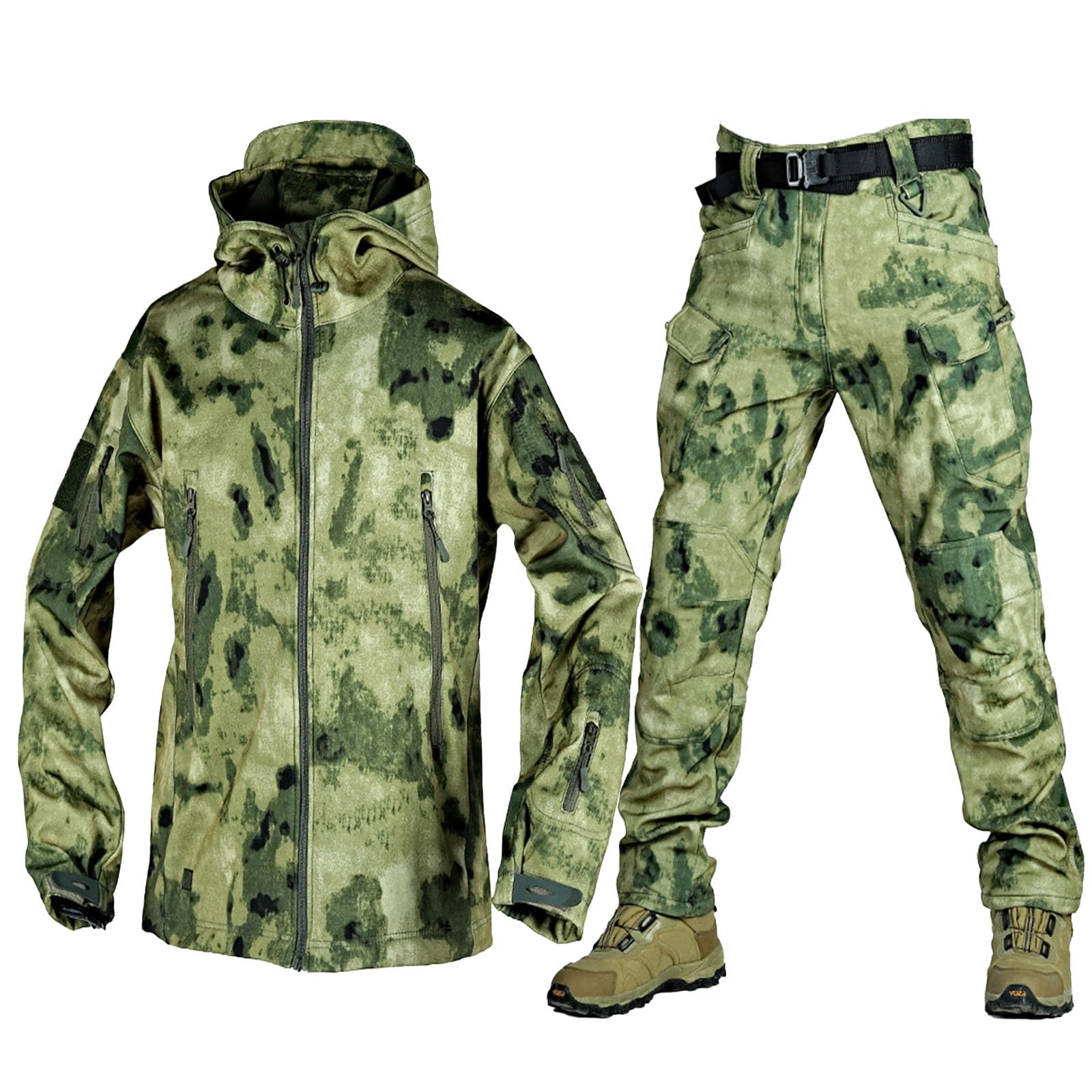 Ensemble veste et pantalon tactiques militaires, uniforme de combat camouflage imperméable pour la survie en plein air et l'entraînement de l'armée