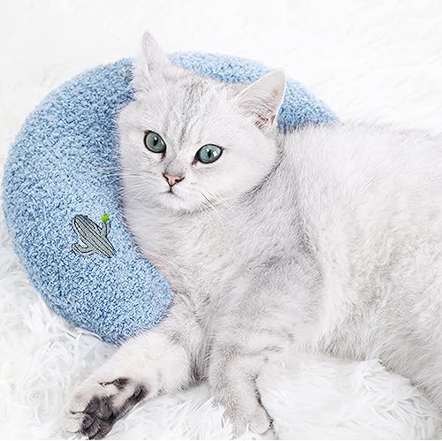 Miniatura 9 de Almohada de gato para gatos de interior, almohadas para perros, almohada calmante para perros cortados, almohada calmante ultra suave y esponjosa
