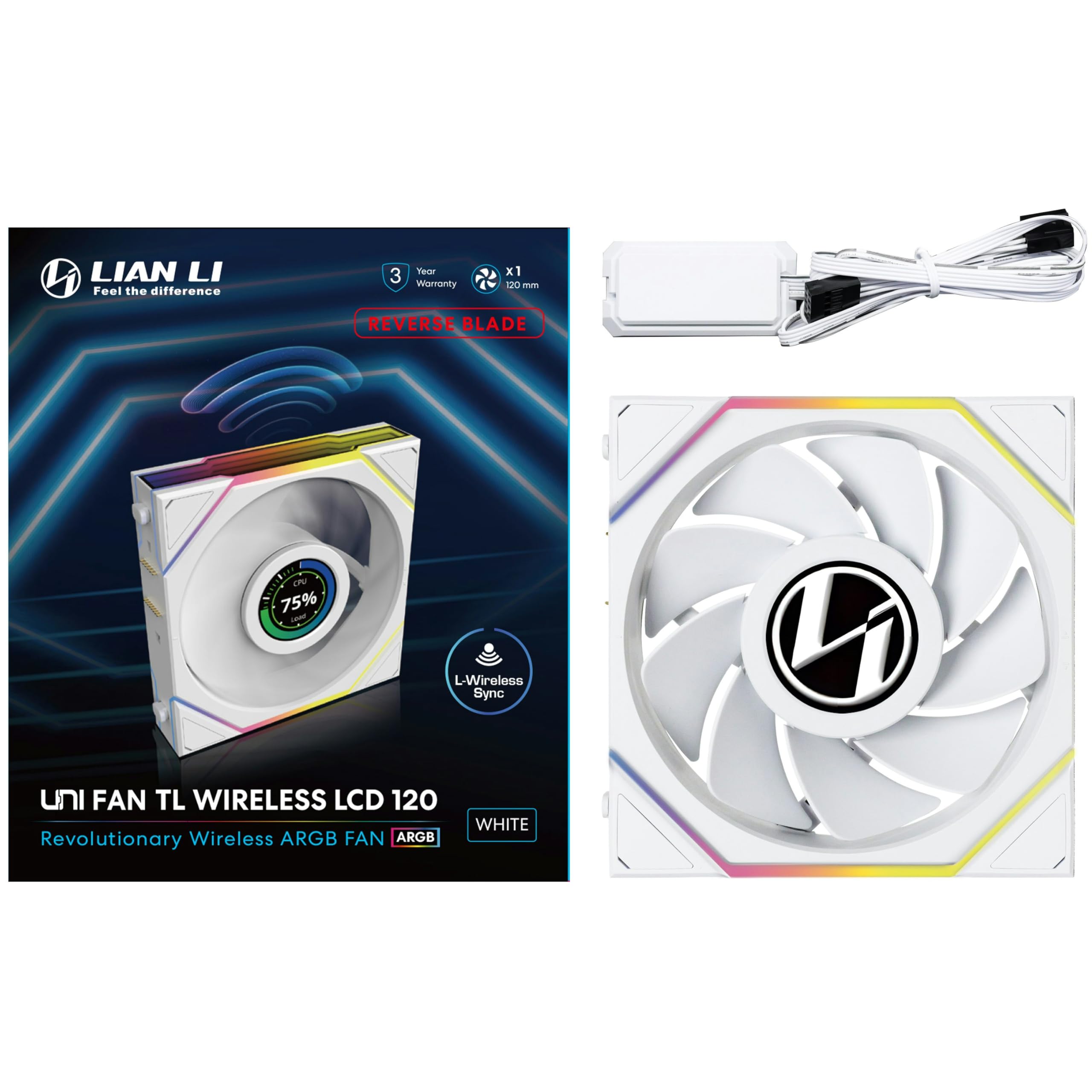 Amazon.co.jp: LIANLI 120mm ARGBケースファン リバースモデル UNI FAN