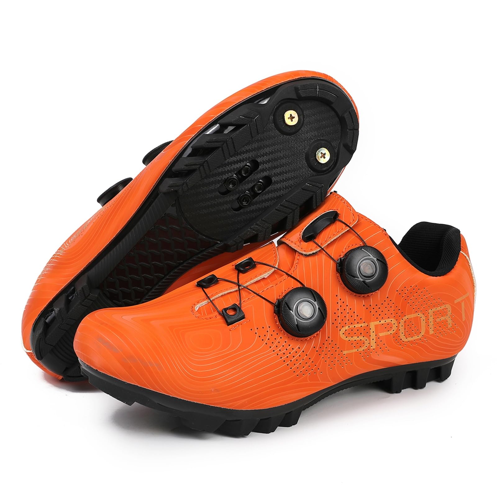Unisex Scarpe da Ciclismo, Uomo Donna PRO MTB Mountain Bike | Unisex Scarpe Ciclismo, Uomo Donna Mountain Bike, Professionali MTB Suola 2 Fori Compatibili Tutti Pedali SPD