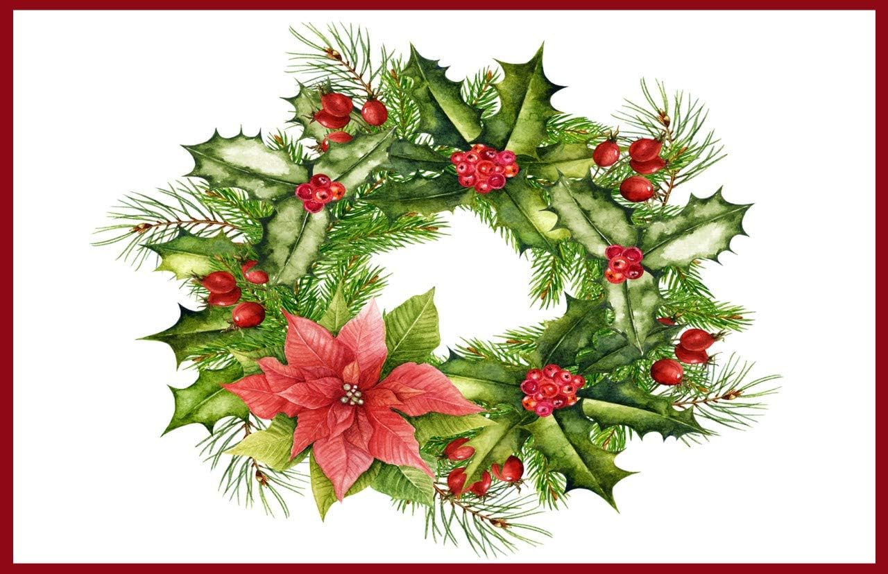 Christmas Paper Placemats Christmas Placemats Christmas Table Decorations Christmas Table Setting Wreath Pk 24