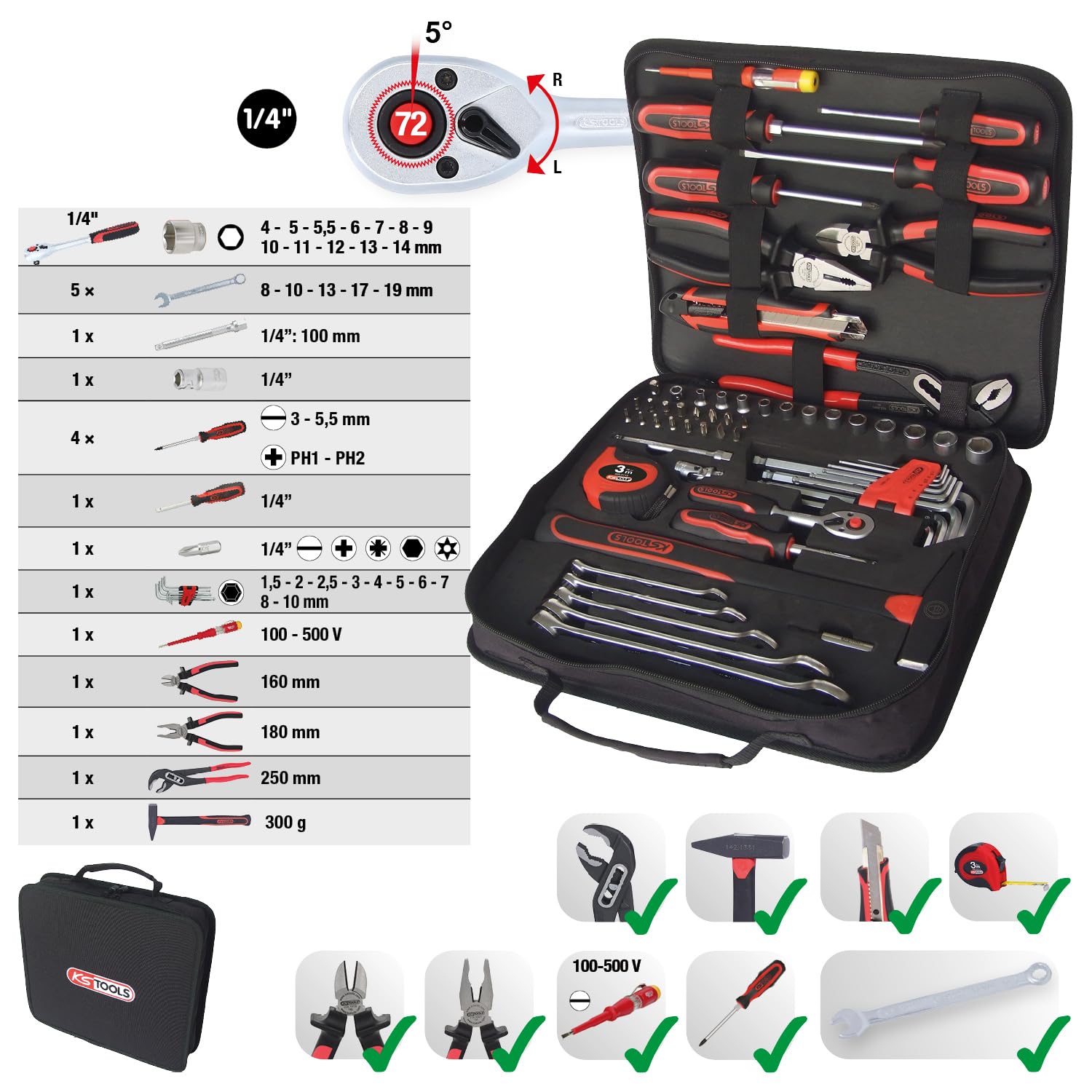 KS TOOLS Borsa attrezzi 917.0062
