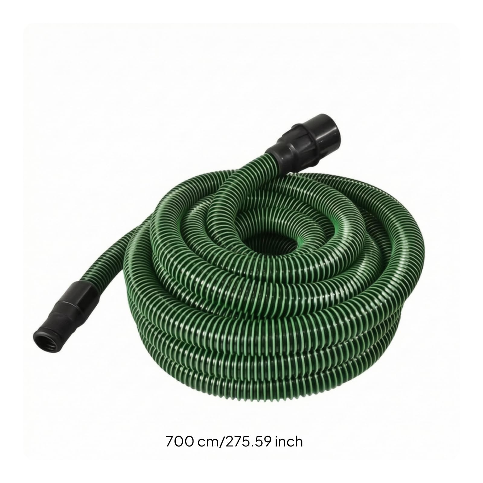Colcolo Aspirapolvere Industriale Tubo Corrugato Tubo Flessibile Manicotto Collegamento Condotto Aspirazione Plastica Durevole con Attacchi Filettati, 7 Metri