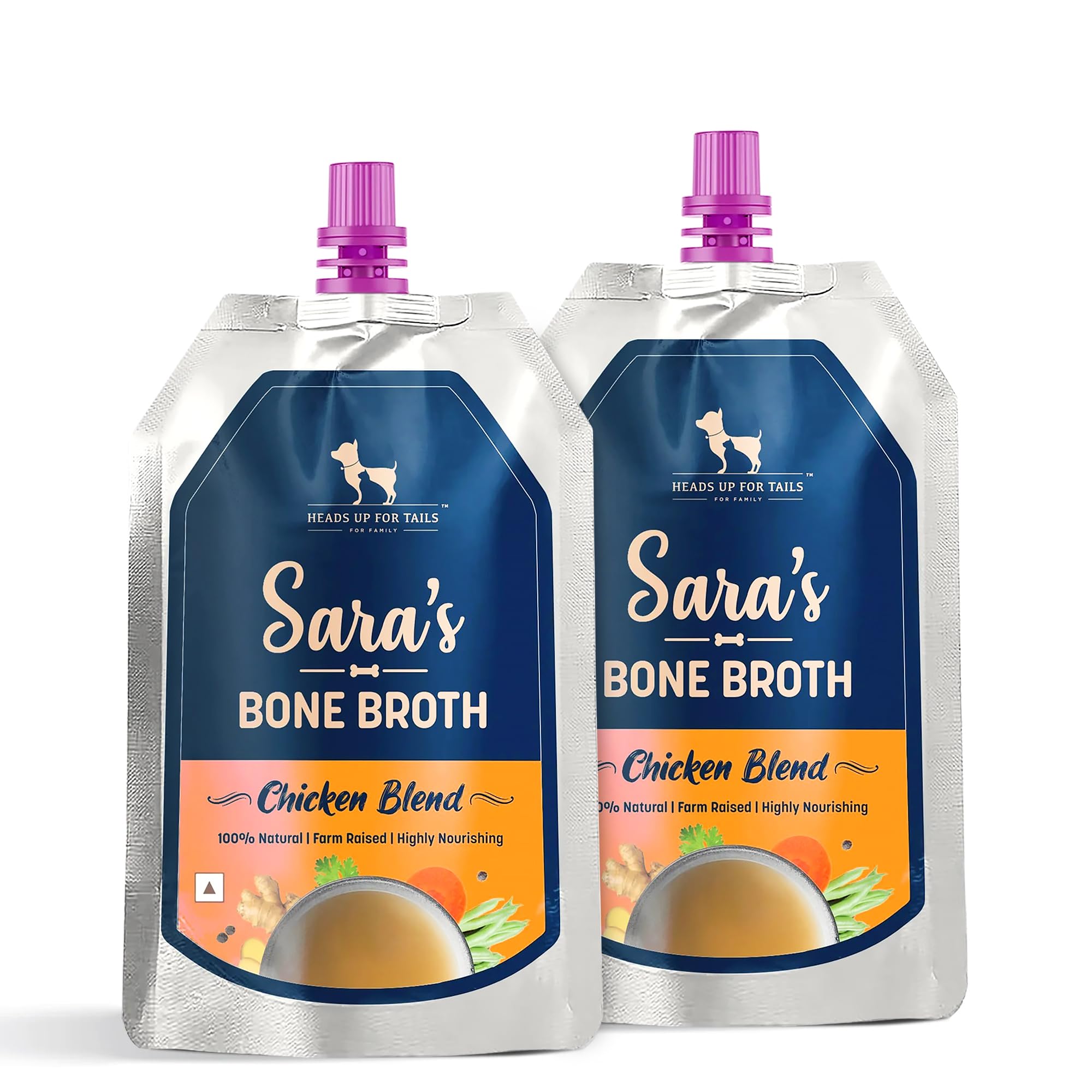 Heads Up For Tails Saras Chicken Blend Bone Broth For Dogs - 150 Ml Each (Pack Of 2), All Life Stages (B0C7L2RKZ1) Amazon Price History, Amazon Price Tracker
