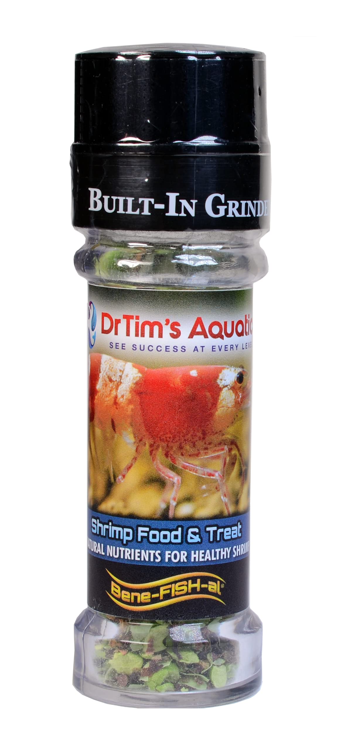 DrTims Aquatics Bene-Fish-al DIY Freshwater Shrimp Fish Food Treat Healthy Diet Grain-Free Gluten-Free Betta Fish Food with Probiotics