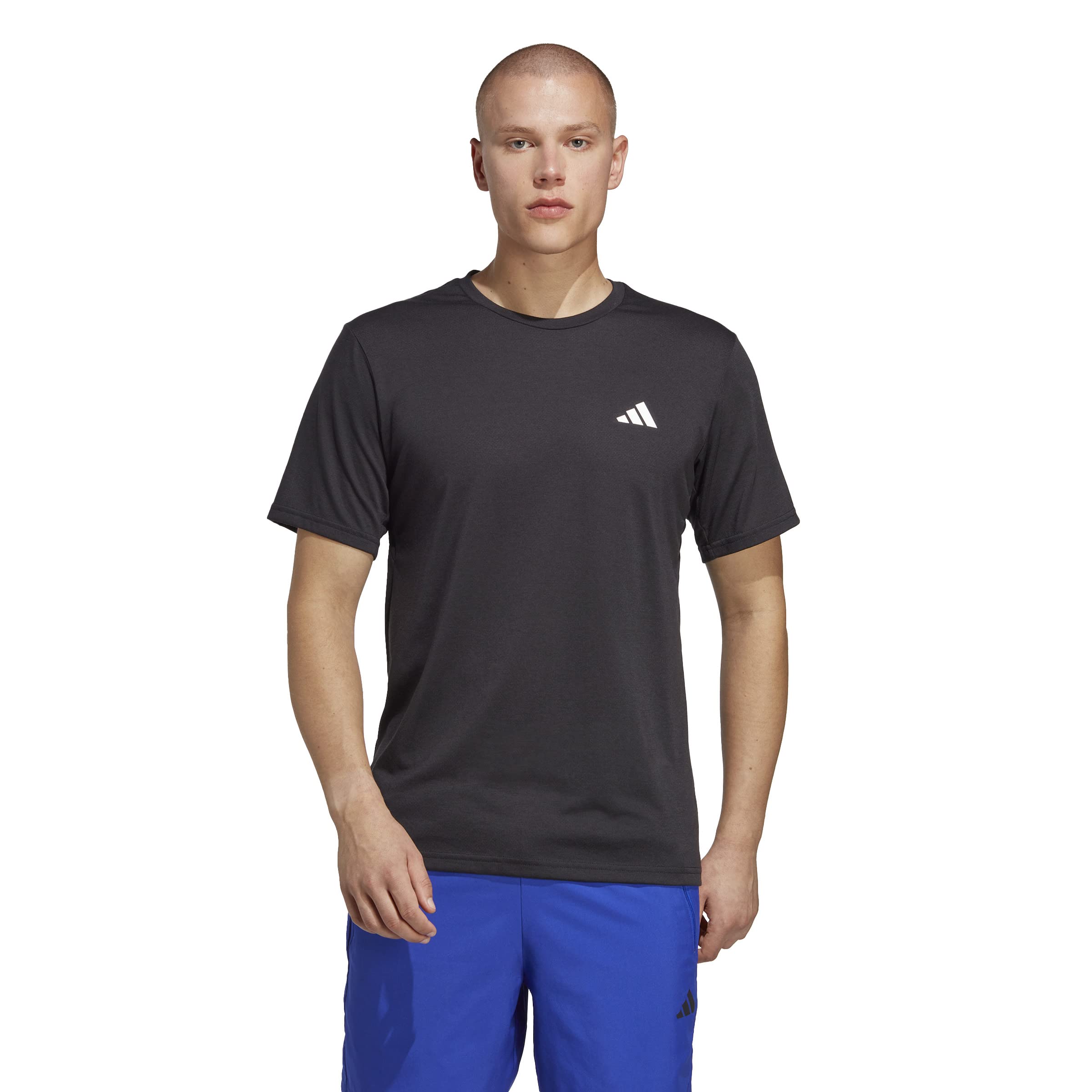 adidas Men's Train Essentials Comfort Training Tee, Black/White, M
