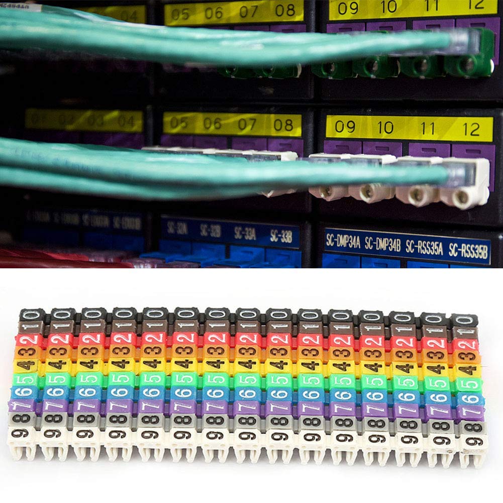 100/150 Szt. 1.5/2.5/4/6mm² Numeracja Drutu Znacznik Cyfrowy Numer Rury Znaczniki Drutu Etykieta Rura Znacznik Kablowy Kolorowy Numer Drutu(150 szt. -1,5 mm 1,5 kwadratowy)