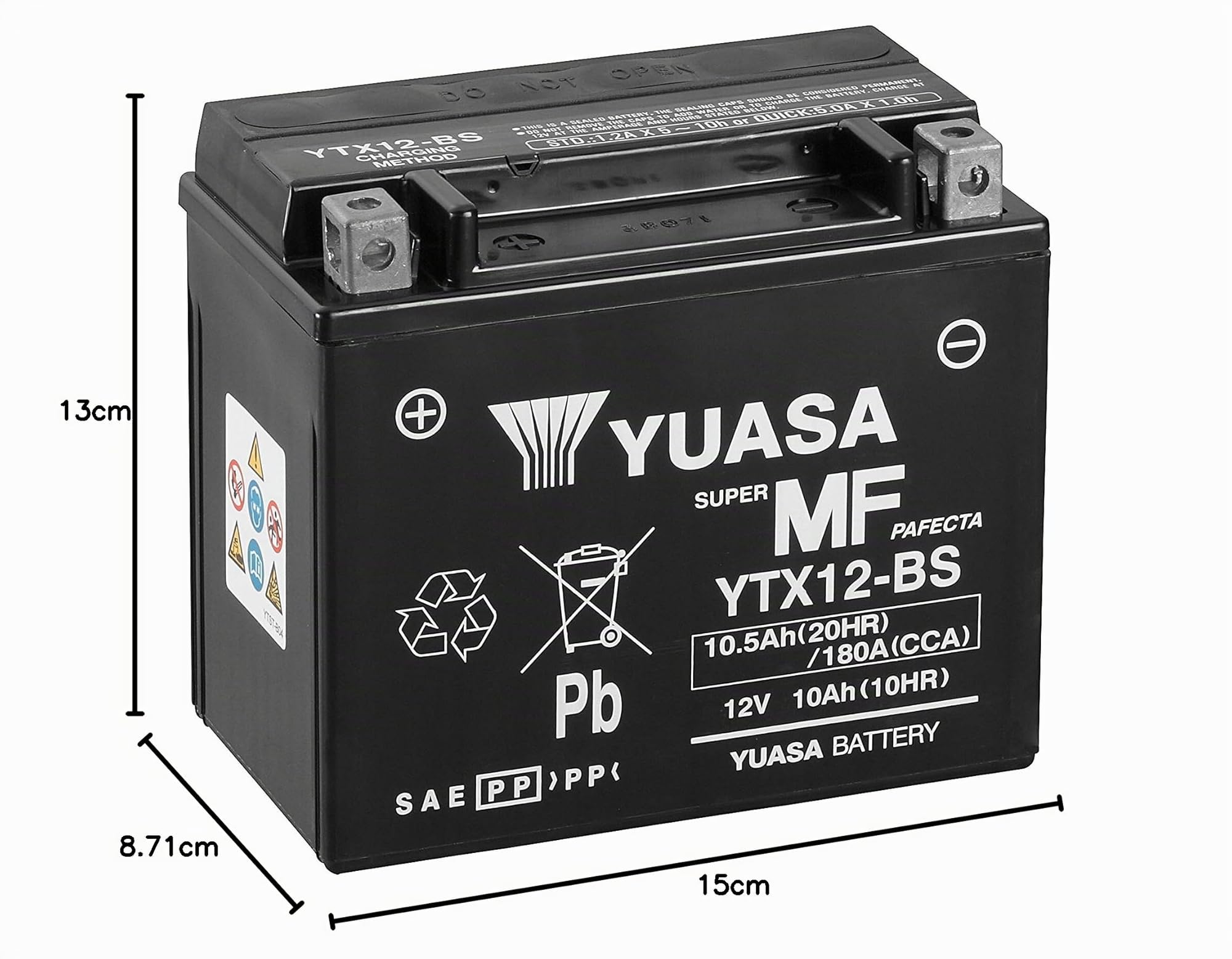 Yuasa YTX12 batteria moto 12V precaricata sigillata