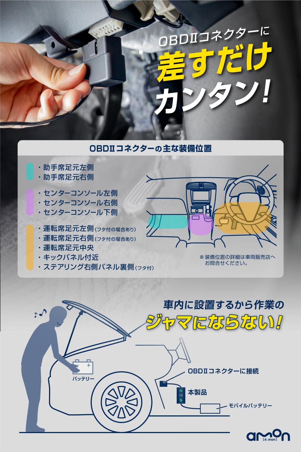 Amazon | 【セット買い】 エーモン(amon) ジャンプスターター シルバー