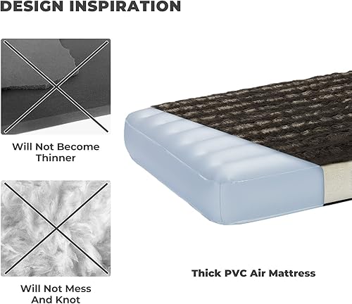 Miniatura 5 de Veehoo Cama inflable para perros grandes, cama lavable para perros con colchón de aire para perro, cama indestructible y duradera para perros para