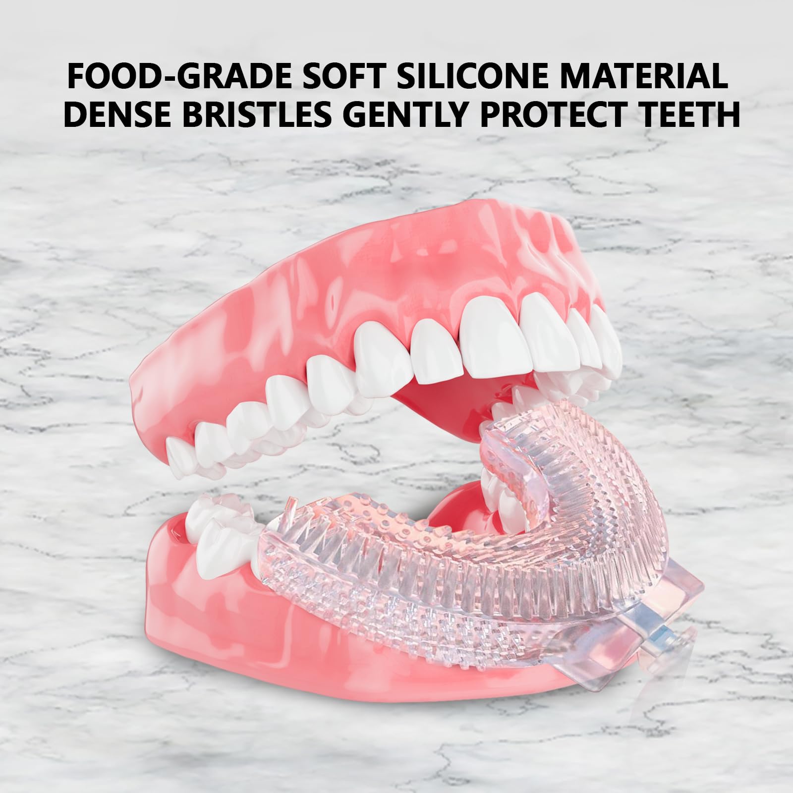 Cepillo de dientes ultrasónico 360º para niños, cepillo de dientes eléctrico con 2 cabezales de cepillo de silicona en forma de U, cepillo de dientes automático con luz LED y aspecto de dinosaurio