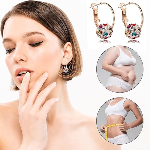 Miniatura 3 de Aretes linfáticos para mujer en Prime Yoopulse, aretes linfáticos para terapia de linfvidad, aretes de germanio para drenaje linfático, joyería de