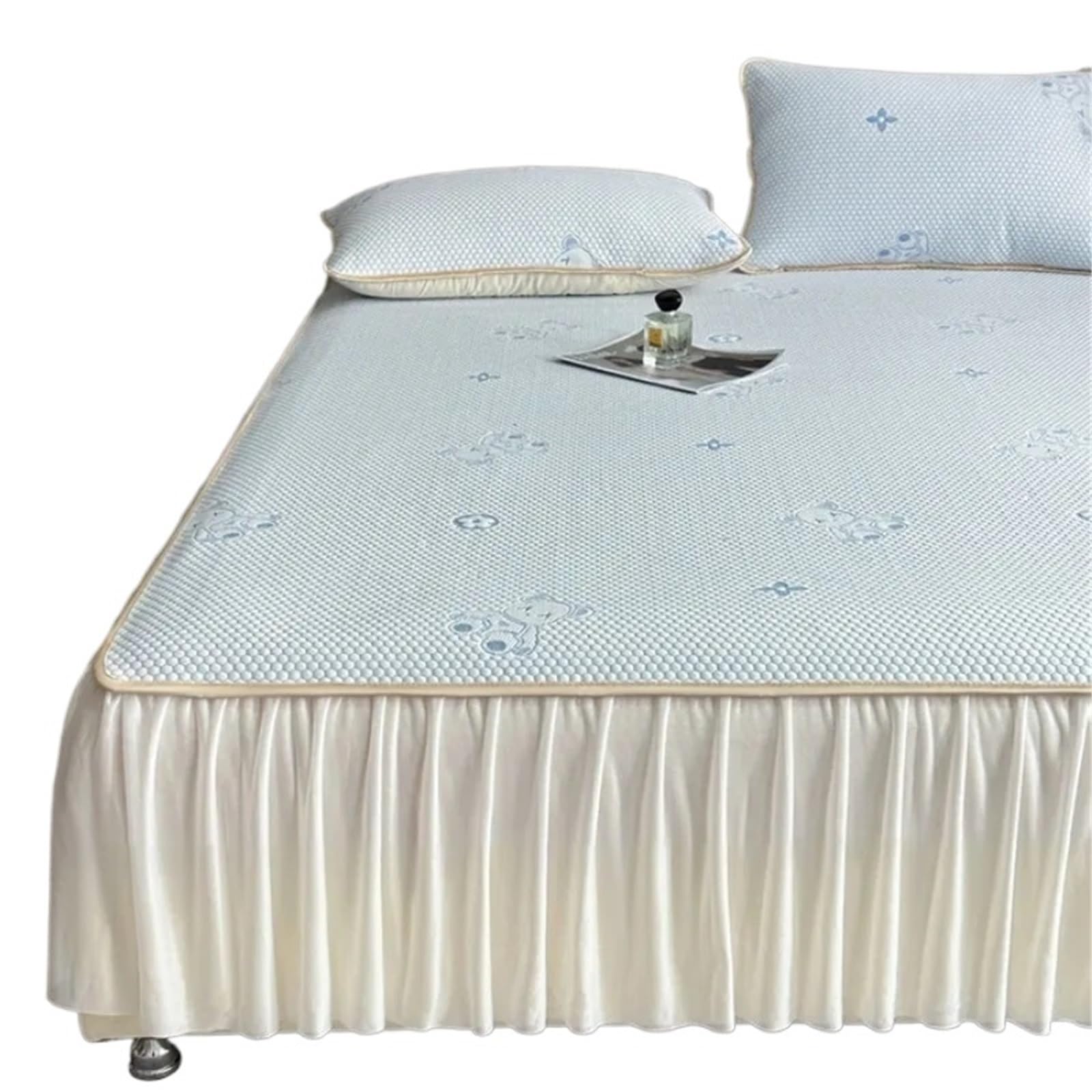 Faldón de cama doudou impreso de 3 piezas con efecto frío 3D