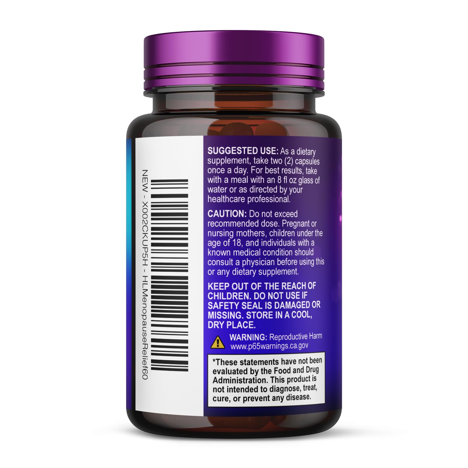 Menopause Supplements for Women - Complete Hot Flash Night Sweats & Menopause Relief Pills, Probiotics with Vitamin D3 B6 & Black Cohosh for Vaginal, Digestive Support, Gluten Free - 60 Capsules — Amazon image 8