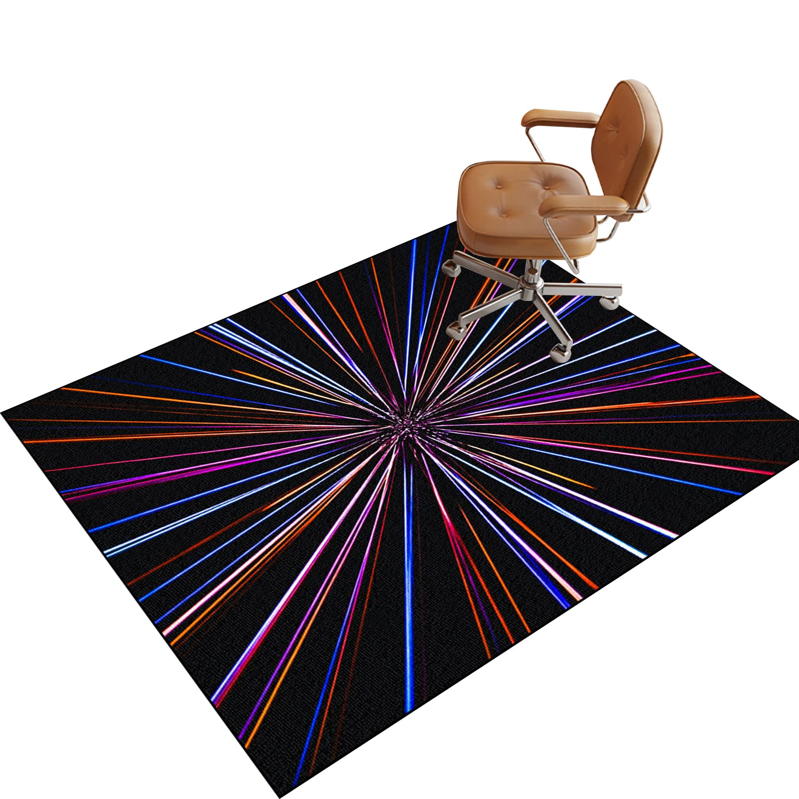 Heavy Duty Office Chair Mats for Hardwood Floor, Large Anti-Slip Desk Chair Mat for Carpet Floors, Gaming Computer Chair Rug for Home, Floor Protector Mat, Rolling Chair Glides Easily 120 x 140 cm