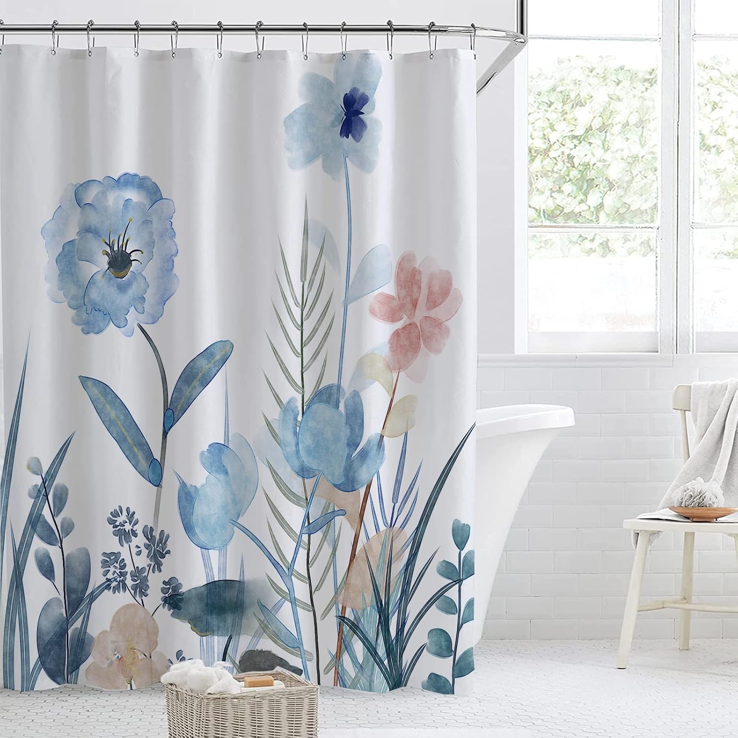 Decoreagy Extra Long Shower Curtain 72x78 inch Length