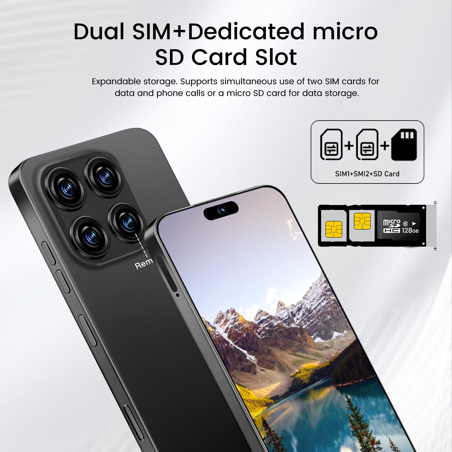 16PROMA X Unlocked Phone, 6.99inch HD AMOLED Screen Smartphone, Battery 7000mAh Cell Phone, Android 13.0 12+512GB with 128GB Memory Card, Face ID/Fingerprint Lock/5G/Photos/GPS (Black)