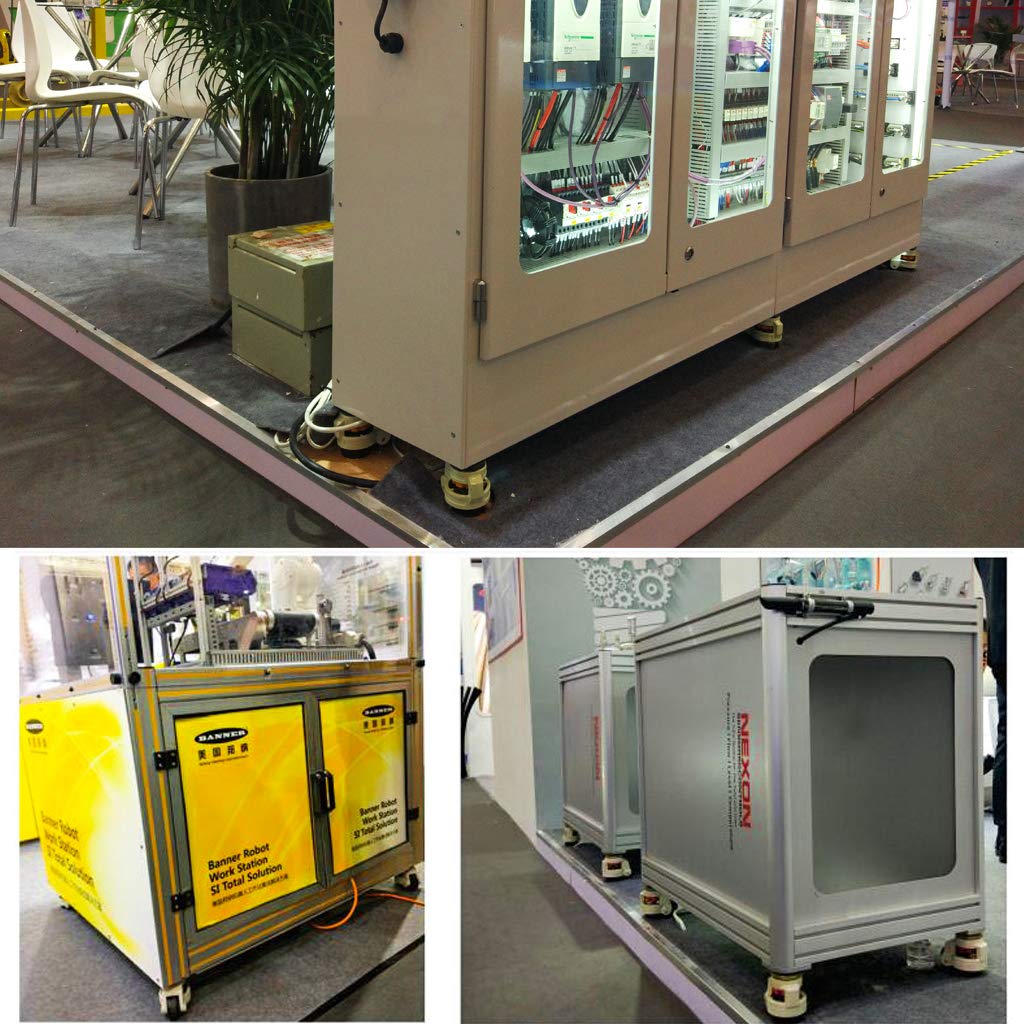 Skelang Ruedas para muebles, rueda giratoria, ruedas niveladoras retráctiles de 360 ​grados, aleación de nailon y aluminio, capacidad de carga 250 kg, 4 piezas