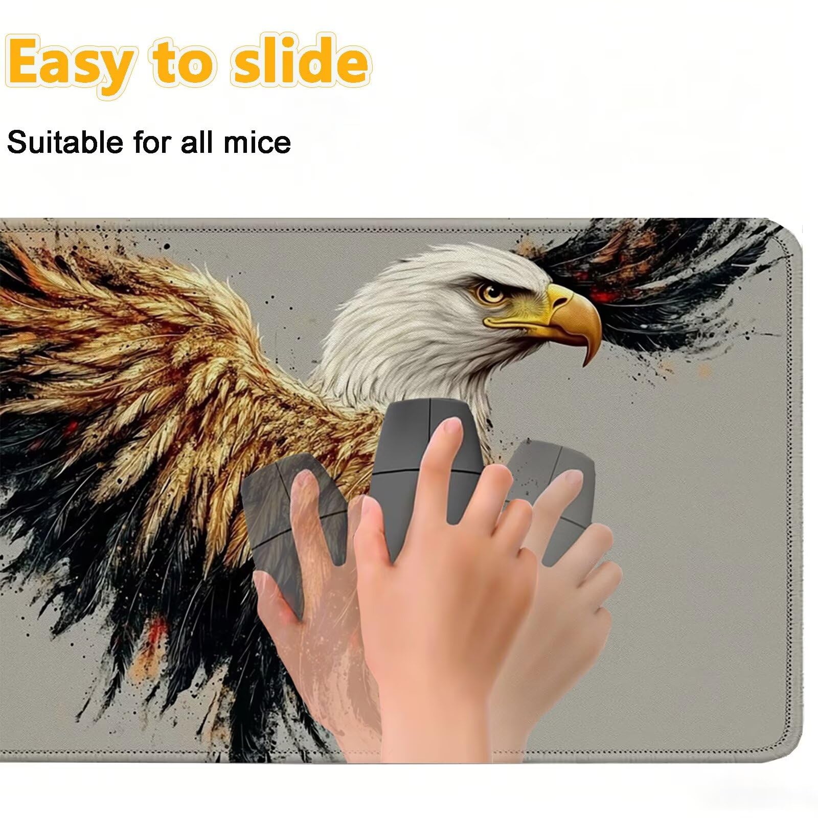 Tappetino Mouse 900x450mm | Superficie Ultra-Liscia, grigio 0-z364