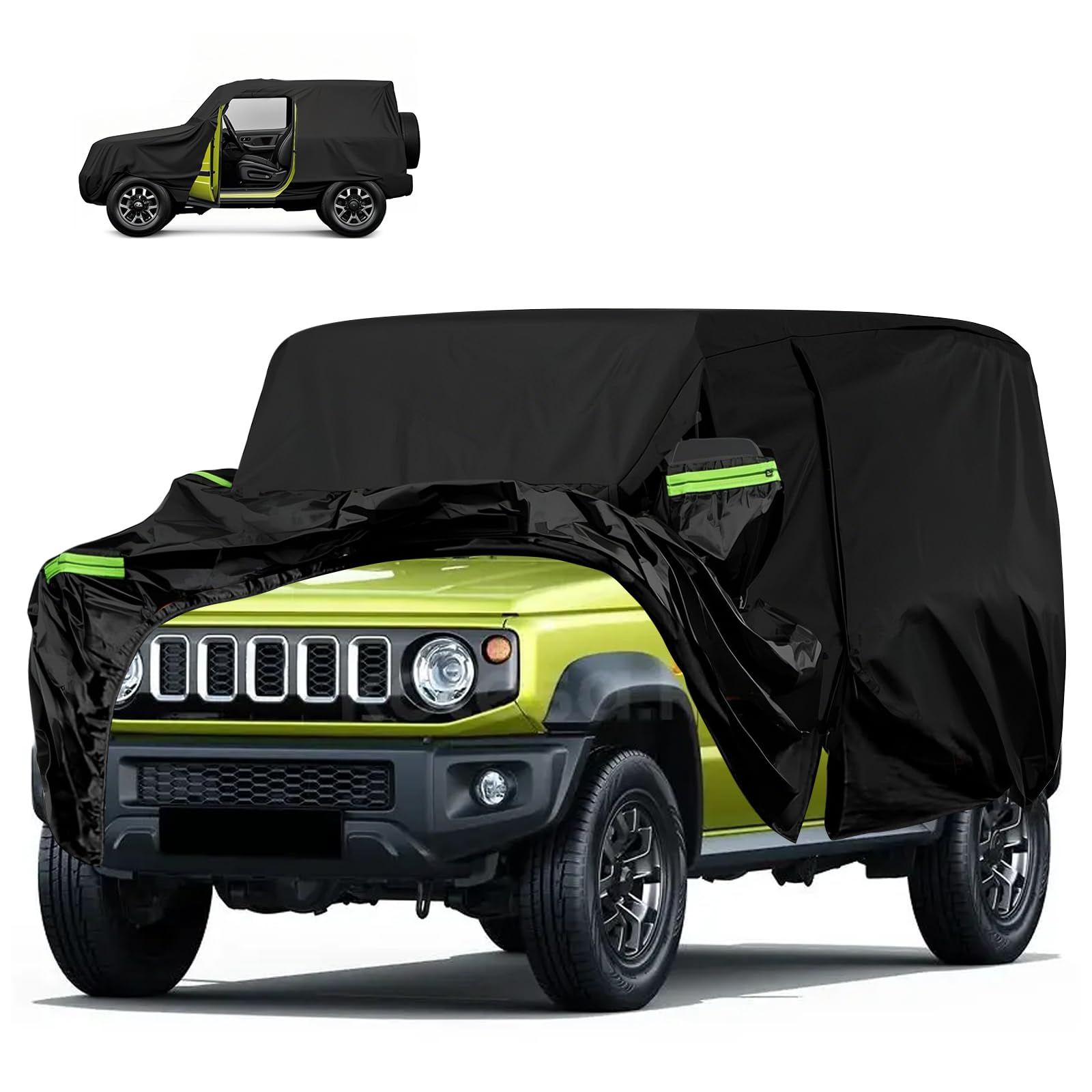 Pokrowiec samochodowy Suzuki Jimny 3 drzwi 1998-2024 Oxford Dupont z zamkiem błyskawicznym ochrona na wszystkie pory roku