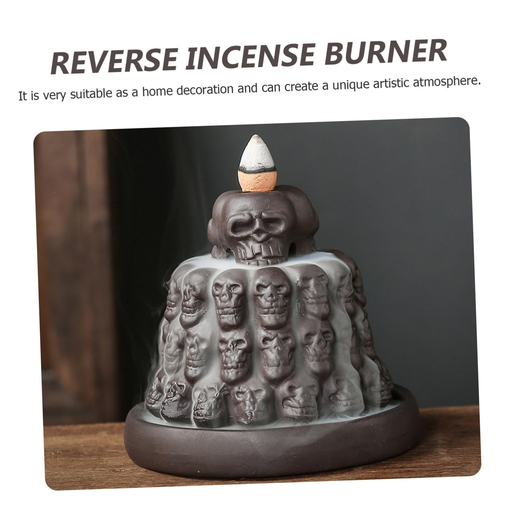 Backflow Räuchergefäß Aus Violettem Sand Kreatives Skulpturen-Design Für Meditation Yoga Und Heimdekoration Für Büro Und Teehäuser Langlebig Und Elegant