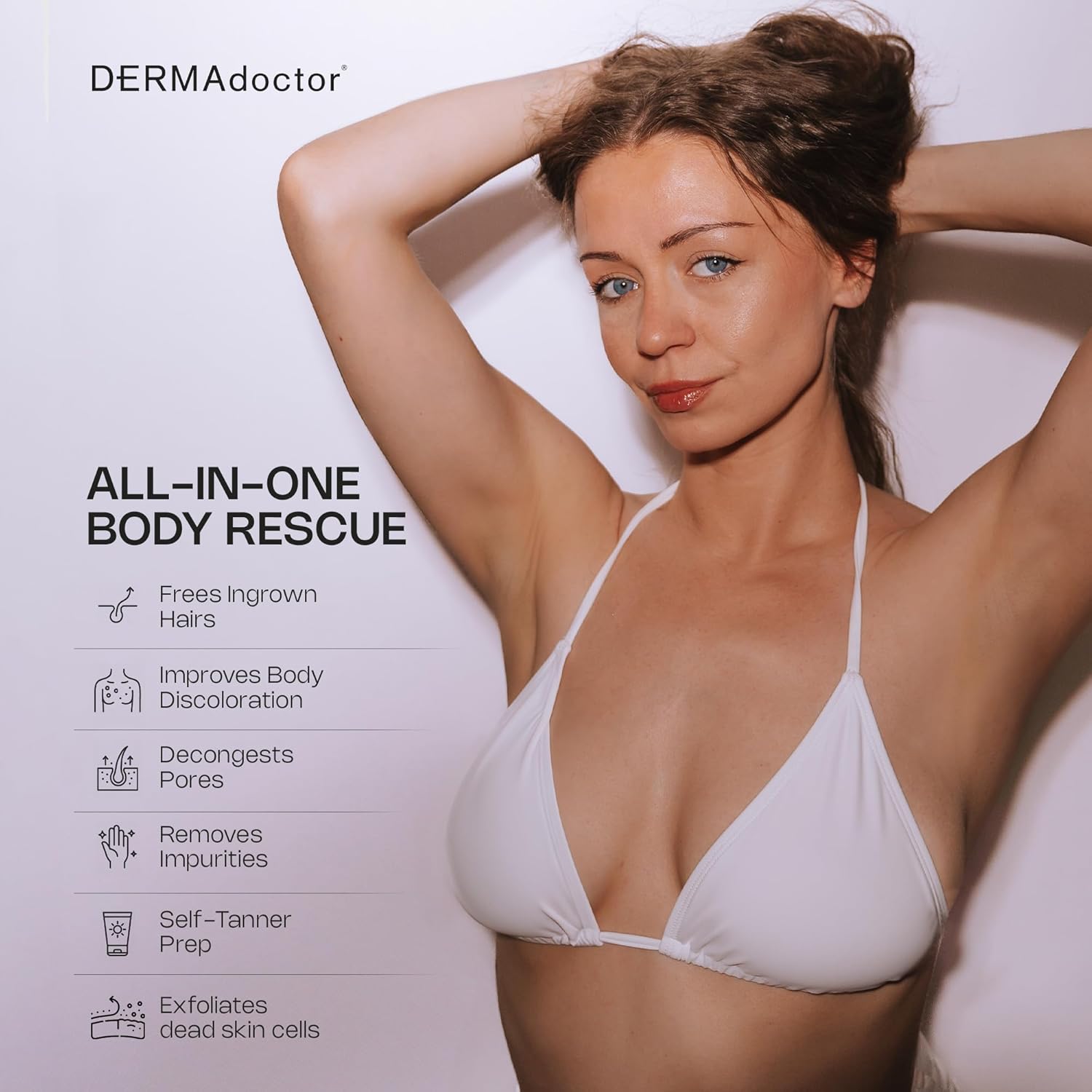 DERMAdoctor KP Bump Eraser Extra Strength Peel Pads – Exfoliating Body Treatment for Keratosis Pilaris, Body Acne & Rough Skin | AHA + BHA + PHA Formula | Dermatologist Developed - Image 5