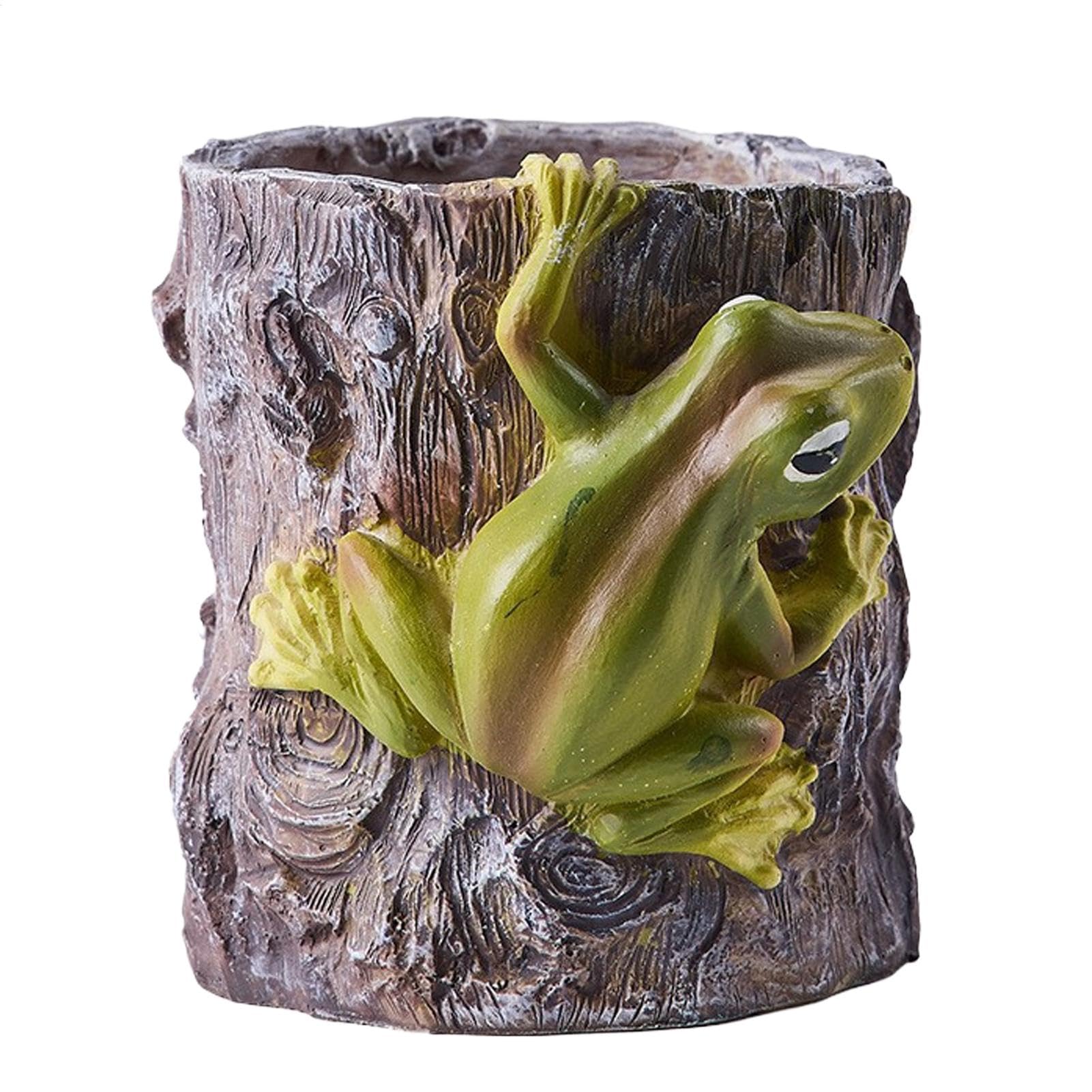 Porte-stylo grenouille en résine pour décoration de bureau originale et unique