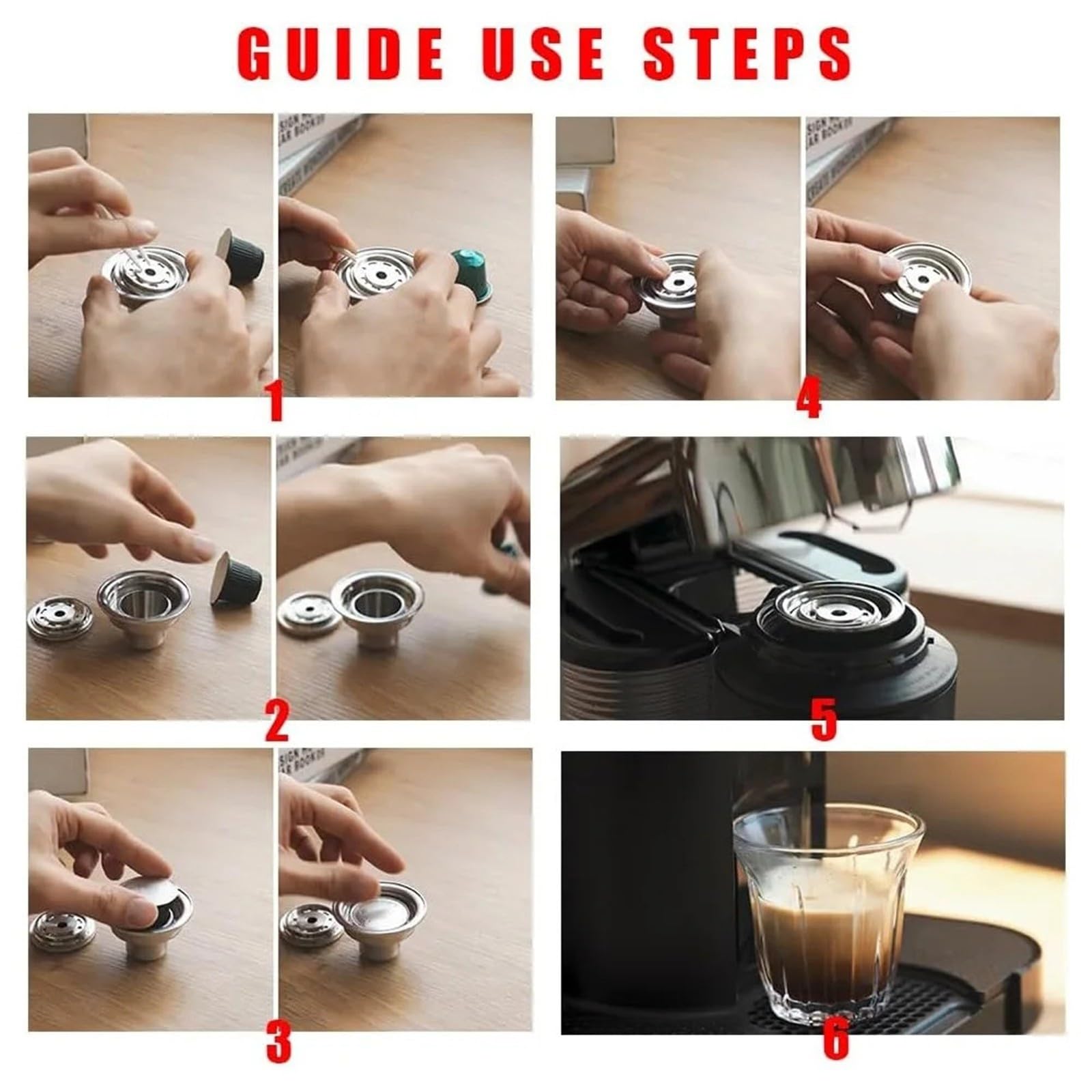 Adattatore Per Capsule Di Caffè, Compatibile Con NeEspresso, Macchina POP Adattatore Per Buste Di Caffè Filtro Riutilizzabile Staffa In Acciaio Inossidabile Convertitore Per Capsule(1pc adapter)