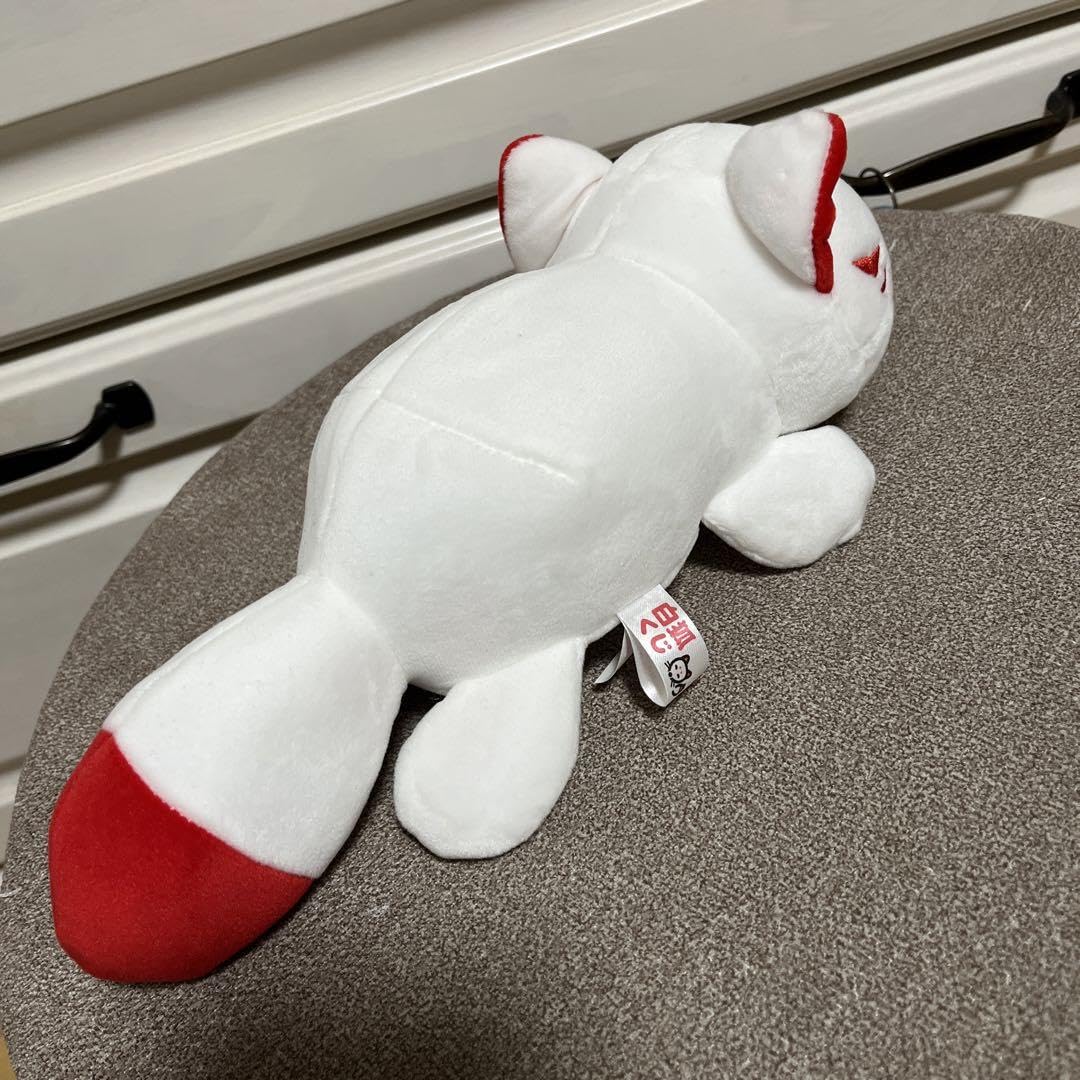 Amazon.co.jp: 神社 ぬいぐるみくじ 白狐 もちもちぬいぐるみ