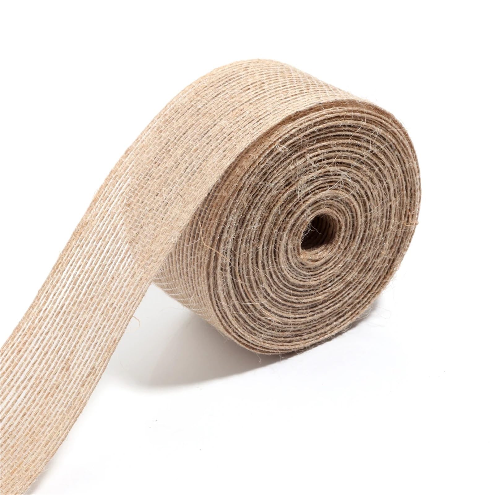 Hessian Roll 5/10M Lace Tape DIY Apparel Sewing Fabric Linen Burlap Ribbon Webbing for Wedding Decoration Box Bouquet Packaging(4cm Fish Silk 5M)
