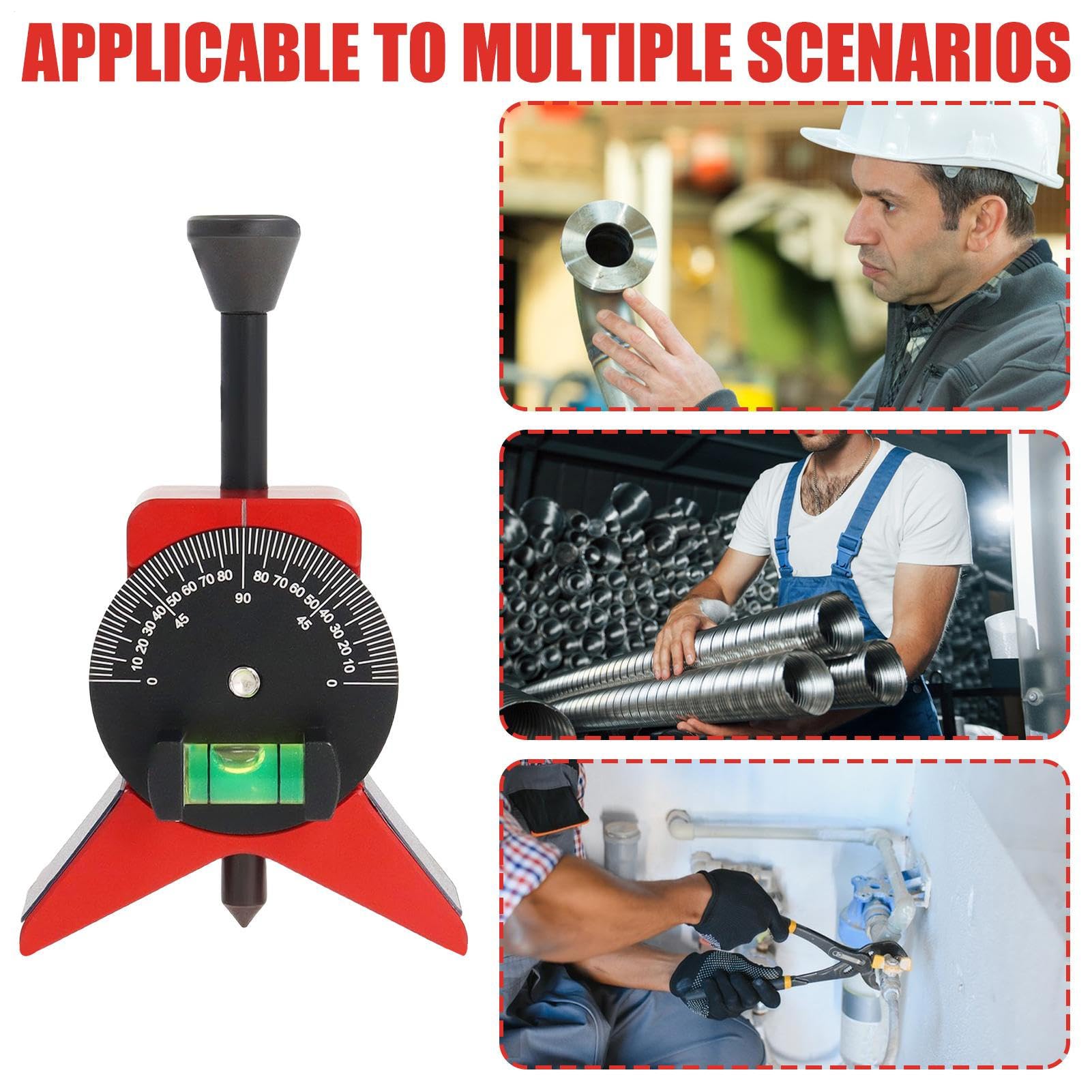 Con testa di centraggio - Trova centro tubi - Strumento di centraggio tubi a di Y, strumenti di raccordo per tubi altamente precisi per lavorazione dei metalli, tecnologia dei tubi, edilizia