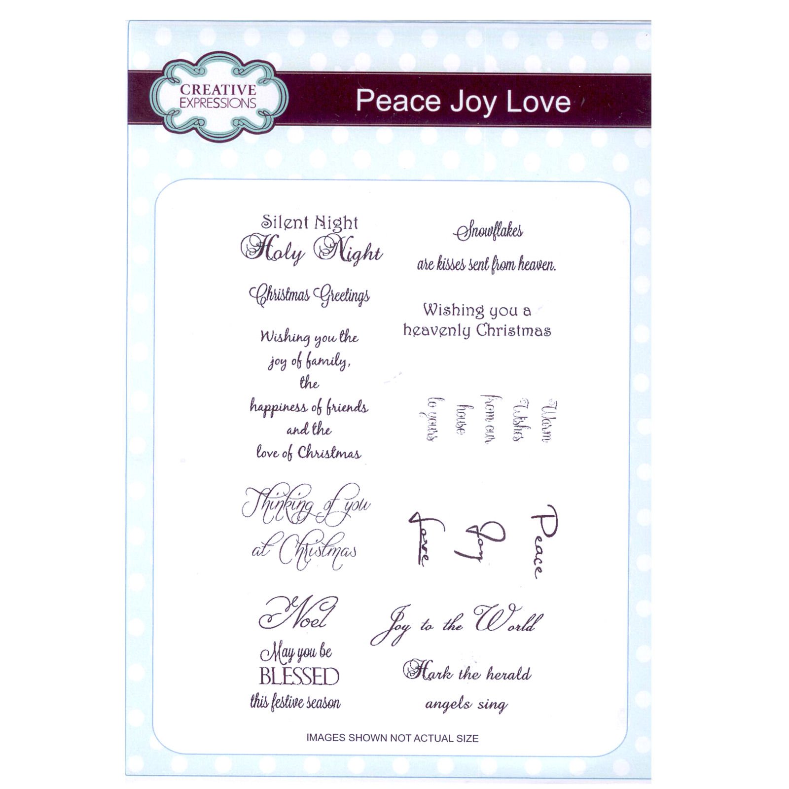 Peace Joy Love A5 Clear Stamp Set