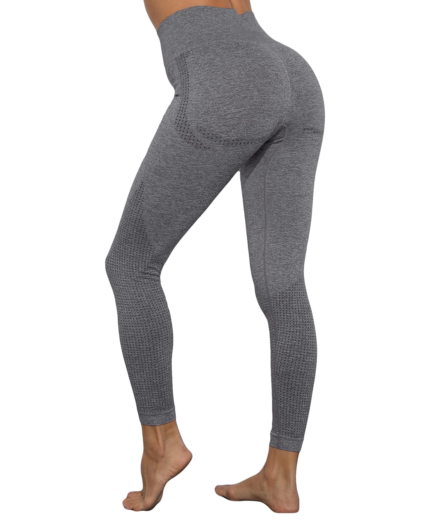 Merlvida Leggins Sportivi Donna Vita Alta Leggings Push Up Pantaloni Palestra Controllo della Pancia Anticellulite Pantacollant Opaco Elastici Tuta Collant Abbigliamento Sportivo Donna Yoga Fitness