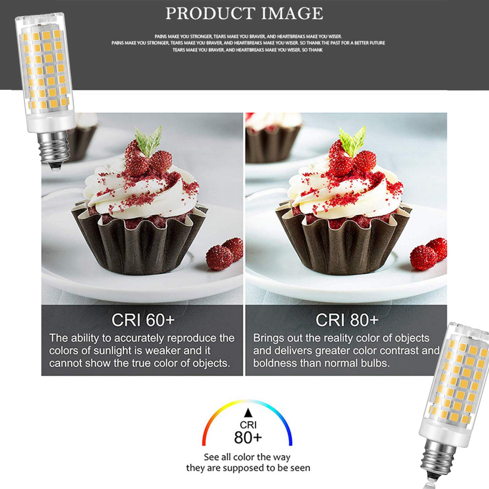 Lampadina LED E14 dimmerabile, Lampadine LED E14 con base a vite Equivalente a una lampadina a incandescenza 100 W, 360 gradi; Lampadina in ceramica mais a risparmio energetico con angolo fascio, con