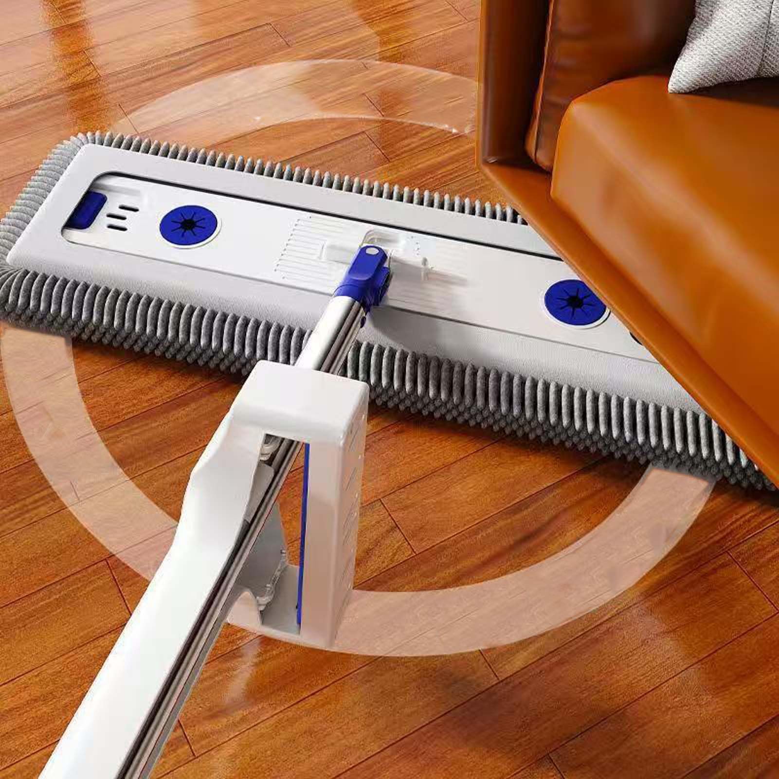 Mop Microfibra con Mocio Pavimenti, Lavapavimenti per Pulizia Domestica, Panno Lavabile Riutilizzabile Assorbente, Scopa Lavapavimenti con Manico Telescopico per Cucina Bagno E Diverse Superfici