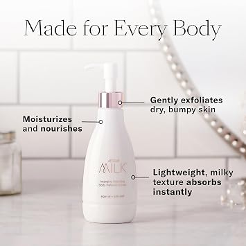 Josie Maran Argan Milk Body Serum - Nourishing Body Milk Enriched with Argan Oil to Deeply Hydrate Skin - Enriched with Pineapple Enzymes to Gently Exfoliate- Juicy Fruits (13.4 Oz)