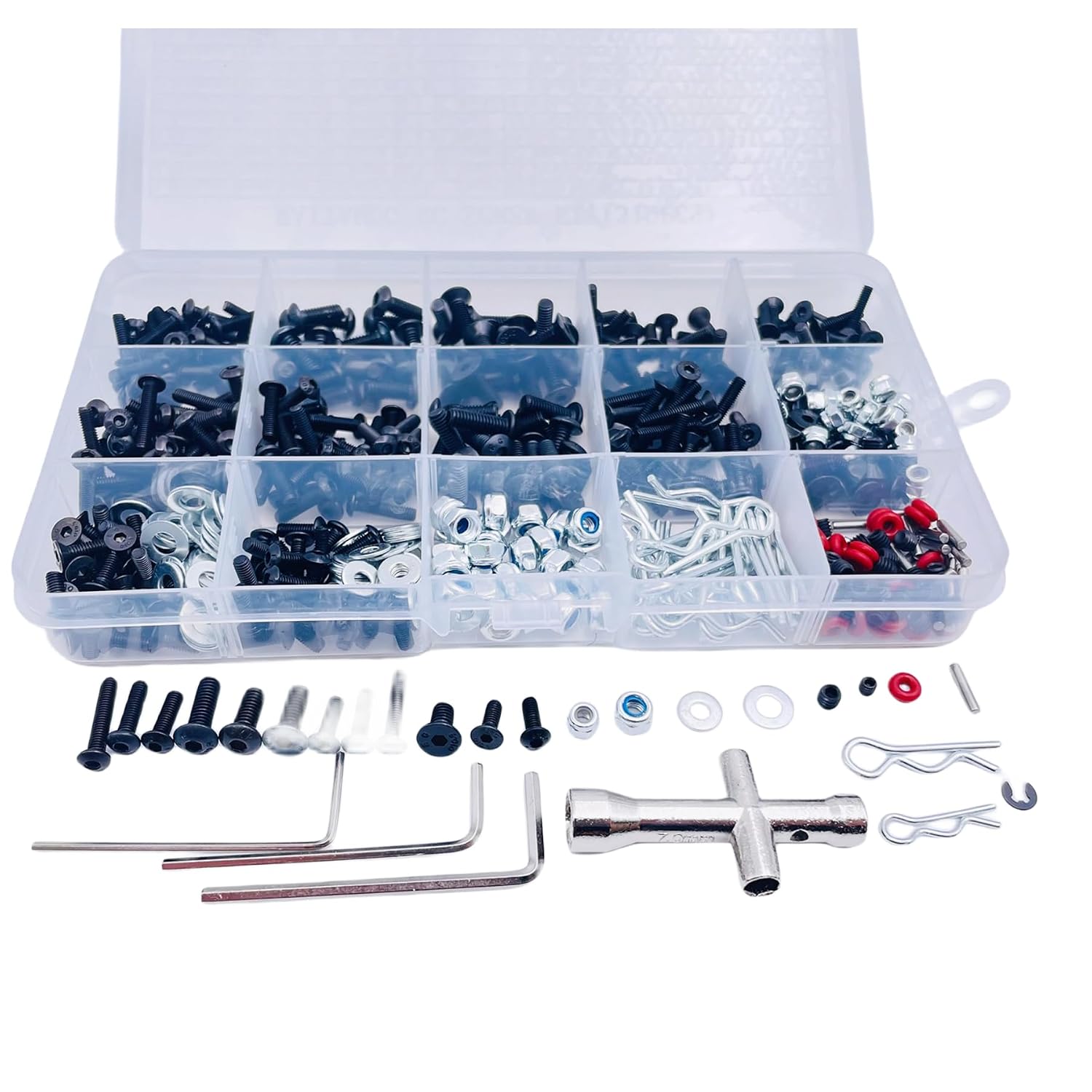 634pcs Universal RC Screw kit，Repair Tools Compatible with Traxxas, Arrma, HPI, RC4WD, Axial, Himoto, Tamiya, Redcat, Losi, HSP, Exceed RC Remote-Controlled Vehicles, Tracked Vehicles