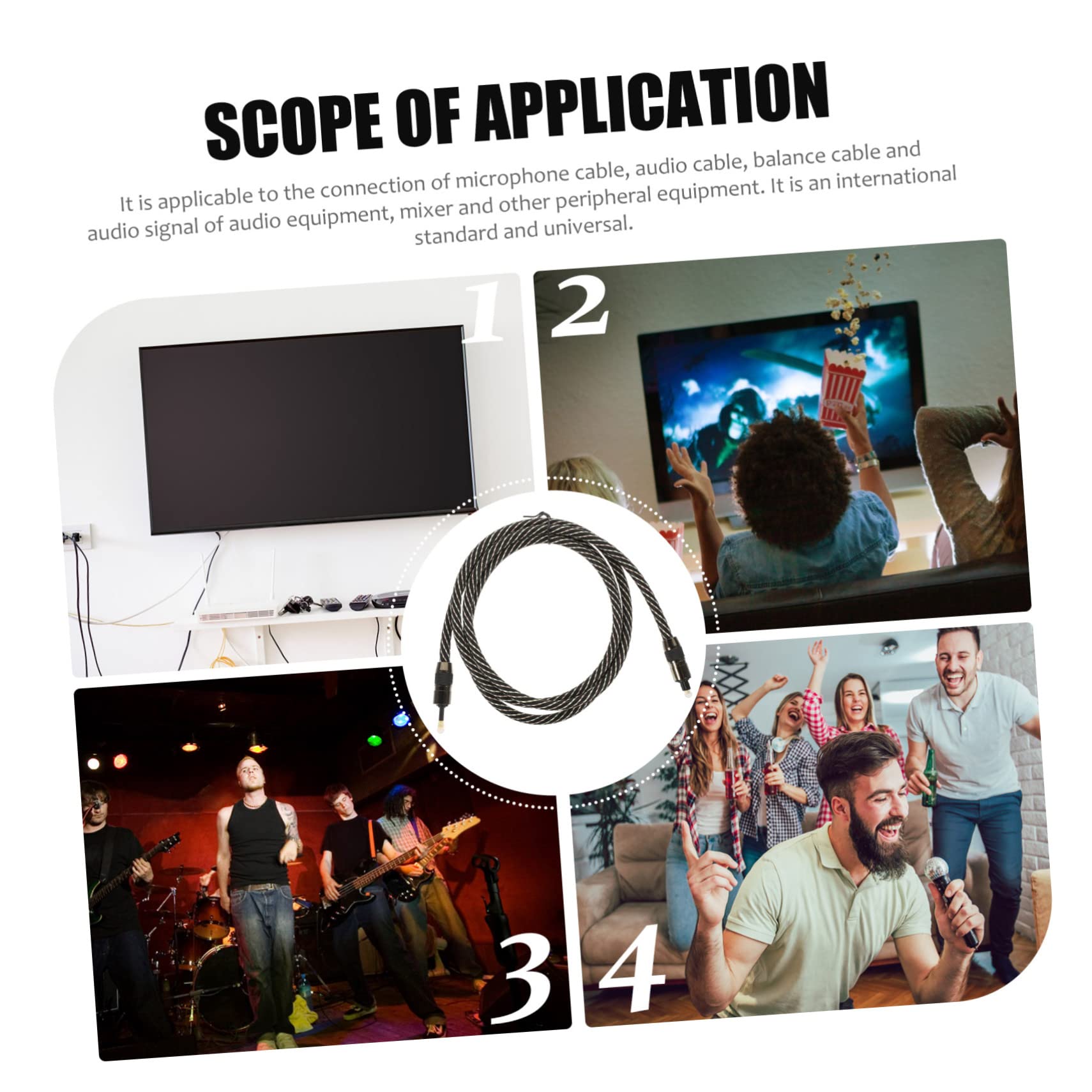 OSALADI 3pièces Câble Audio Optique Pour Home Cinéma Transmission Stable Et Haute Définition Compatible Avec Consoles De Jeux Et Amplificateurs