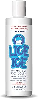 Lice Treatment (8 FL OZ), Made in USA | Lice Ice Extra Strength - The Ultimate Head Lice Treatment for Kids and Adults, Sa...