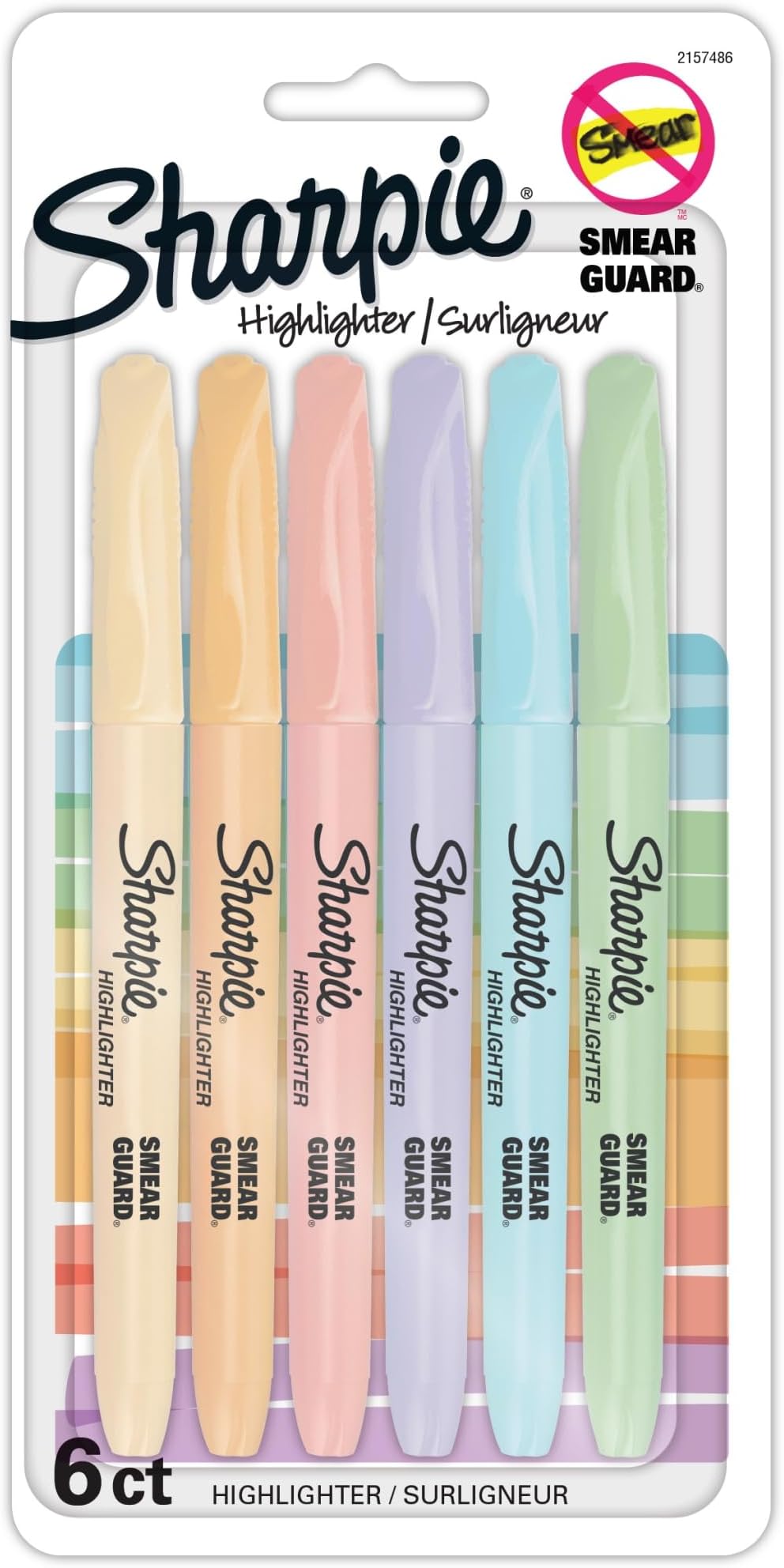 Accent Pocket Highlighters, Chisel Tip, Assorted Barrels, Assorted Mild Pastel Ink, Pack Of 6 Highlighters